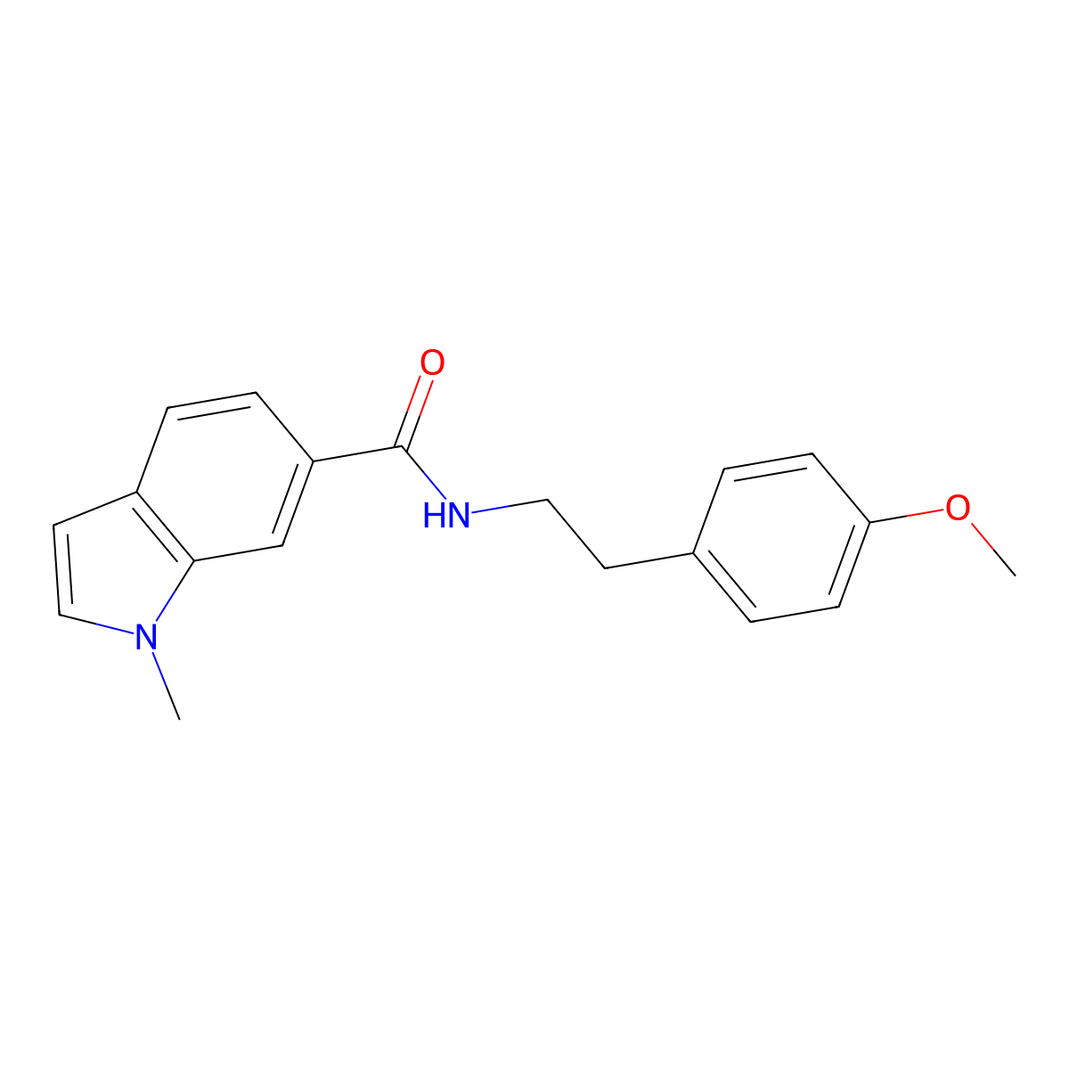 N-[2-(4-methoxyphenyl)ethyl]-1-methylindole-6-carboxamide molecular structure, CAS 1219578-56-9
