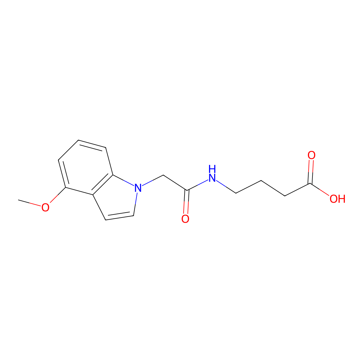 4-{[(4-methoxy-1H-indol-1-yl)acetyl]amino}butanoic acid molecular structure, CAS 1219578-63-8