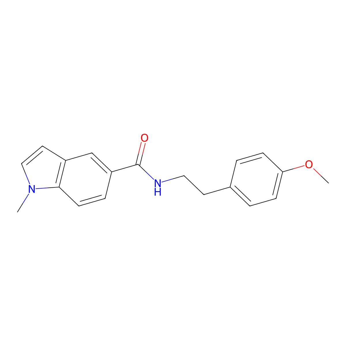 N-[2-(4-methoxyphenyl)ethyl]-1-methyl-1H-indole-5-carboxamide molecular structure, CAS 1219578-74-1