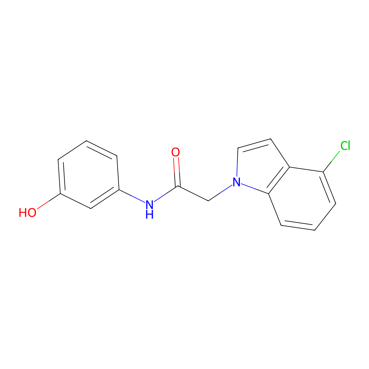 2-(4-chloro-1H-indol-1-yl)-N-(3-hydroxyphenyl)acetamide molecular structure, CAS 1219579-04-0