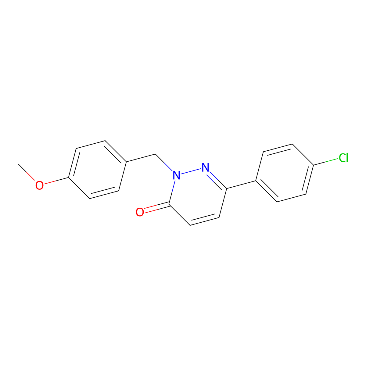 6-(4-chlorophenyl)-2-(4-methoxybenzyl)pyridazin-3(2H)-one molecular structure, CAS 1219579-22-2