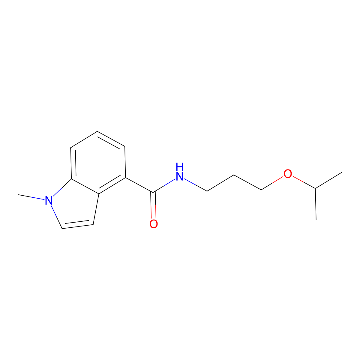 1-methyl-N-[3-(propan-2-yloxy)propyl]-1H-indole-4-carboxamide molecular structure, CAS 1219579-27-7