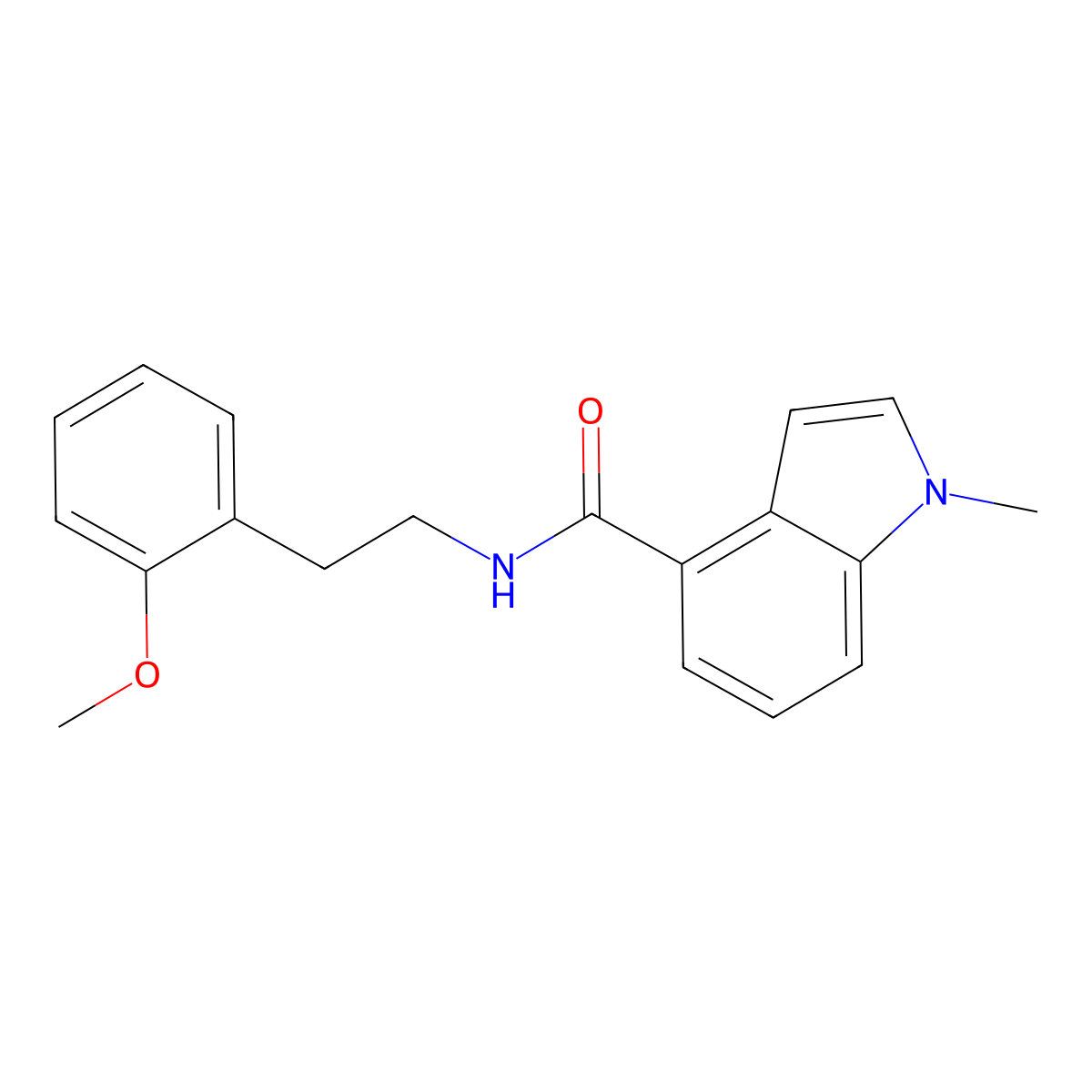 N-[2-(2-methoxyphenyl)ethyl]-1-methyl-1H-indole-4-carboxamide molecular structure, CAS 1219579-35-7