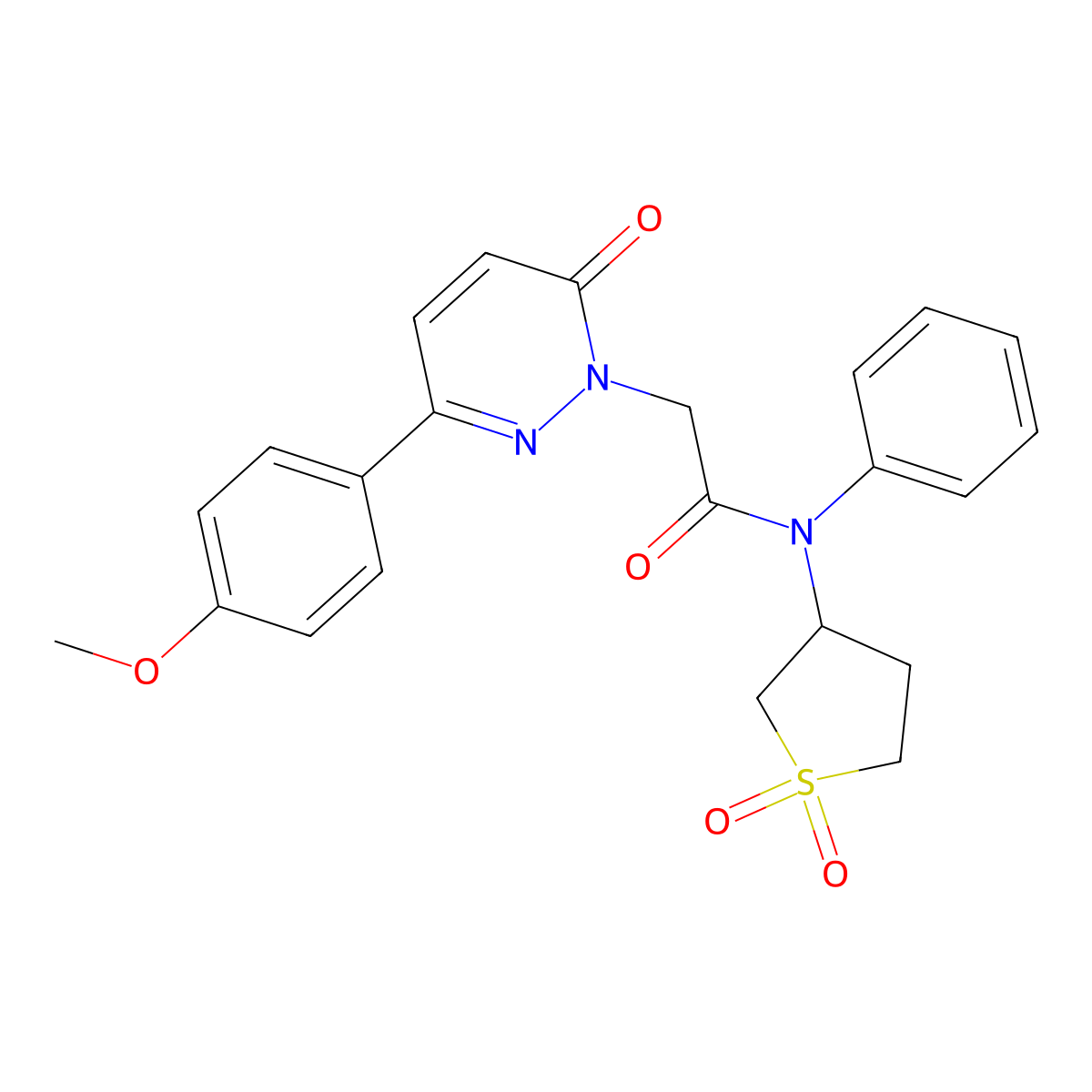 N-(1,1-dioxidotetrahydrothiophen-3-yl)-2-[3-(4-methoxyphenyl)-6-oxopyridazin-1(6H)-yl]-N-phenylacetamide molecular structure, CAS 1219579-39-1