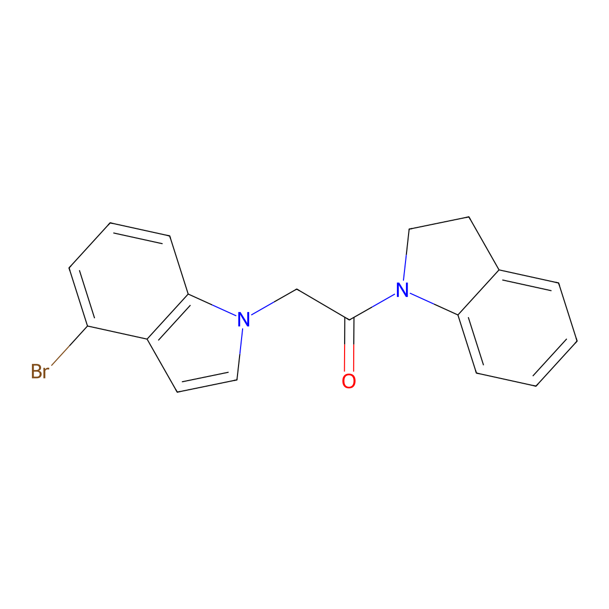 2-(4-bromo-1H-indol-1-yl)-1-(2,3-dihydro-1H-indol-1-yl)ethanone molecular structure, CAS 1219579-51-7