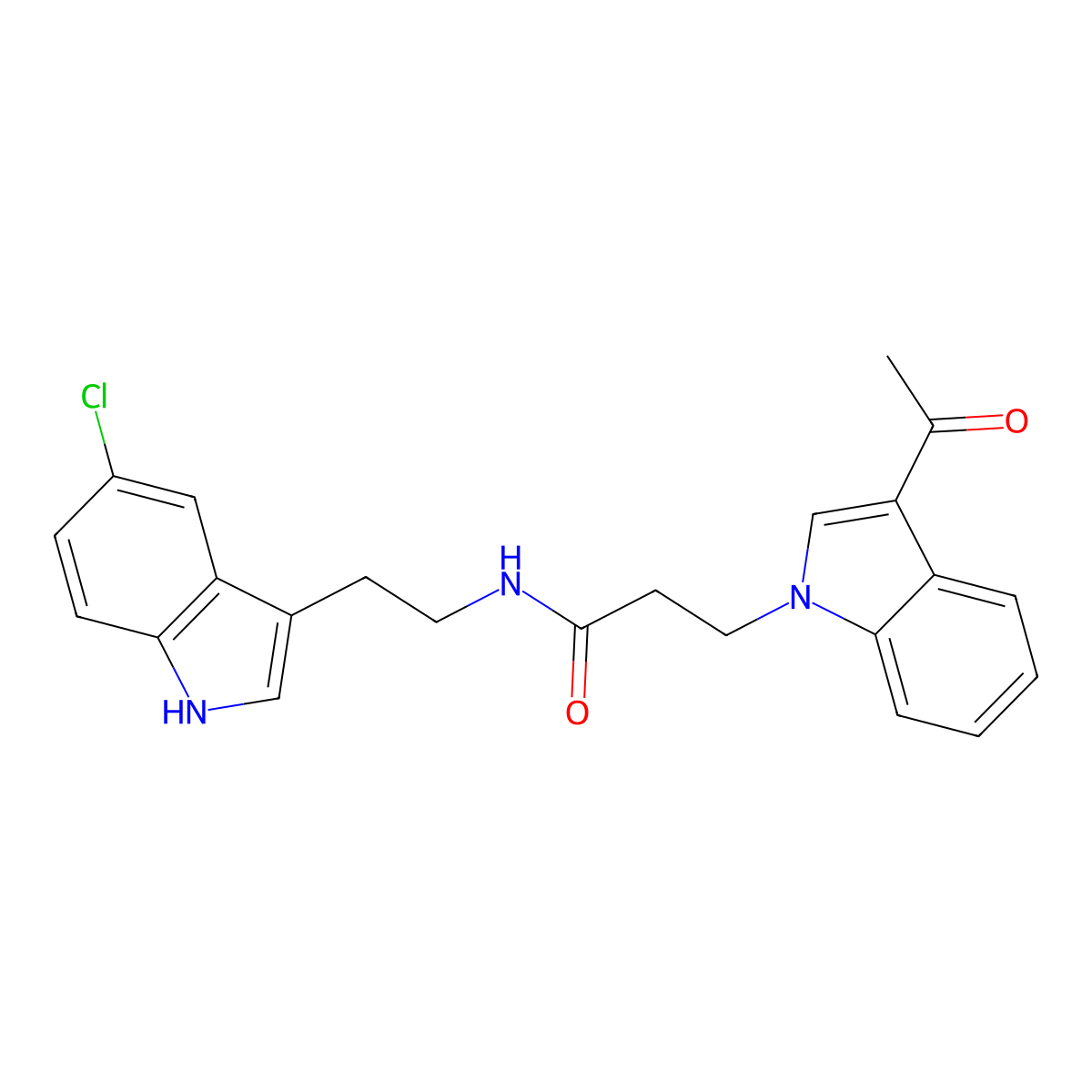 3-(3-acetyl-1H-indol-1-yl)-N-[2-(5-chloro-1H-indol-3-yl)ethyl]propanamide molecular structure, CAS 1219580-34-3