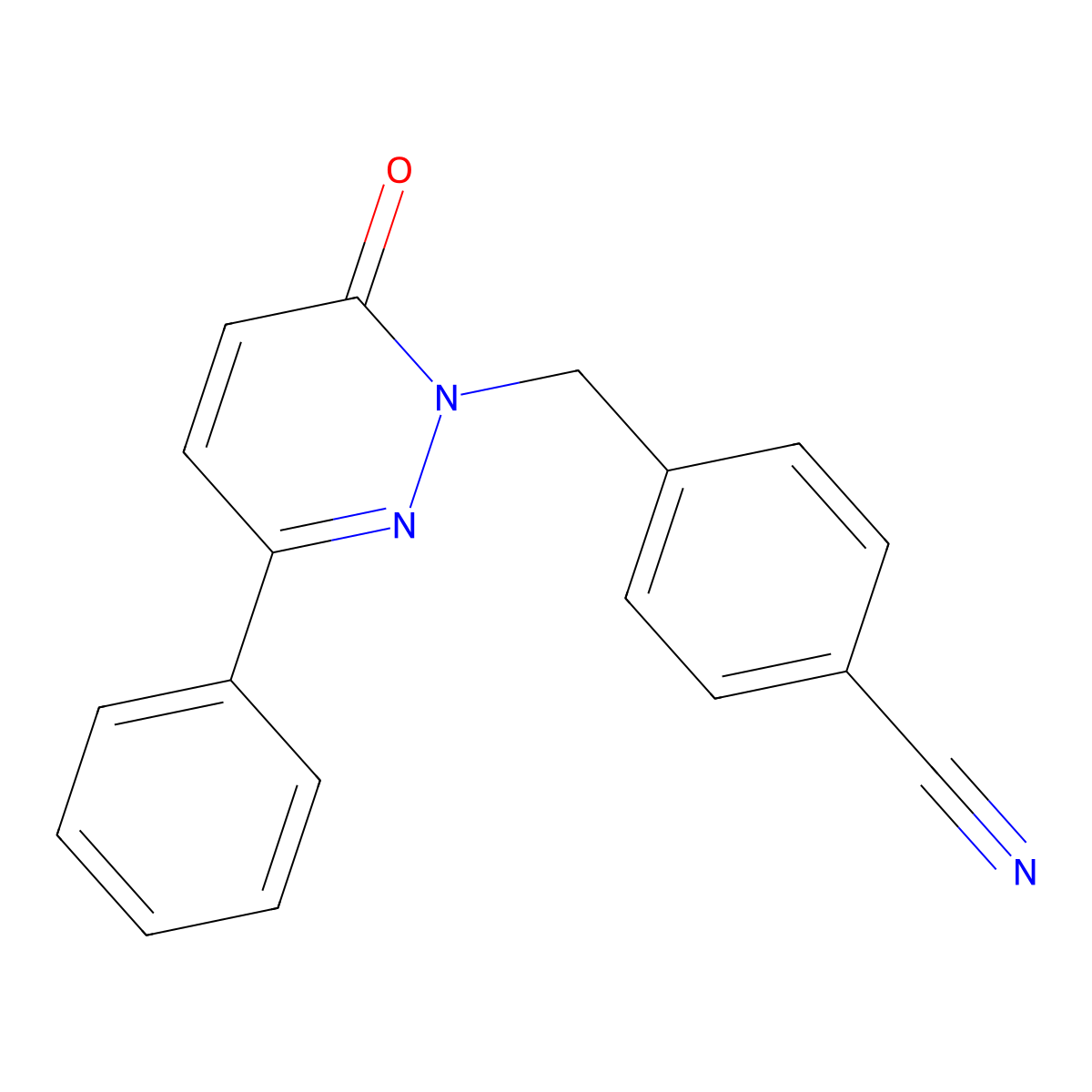 4-[(6-Oxo-3-phenylpyridazin-1-yl)methyl]benzonitrile molecular structure, CAS 1219580-62-7