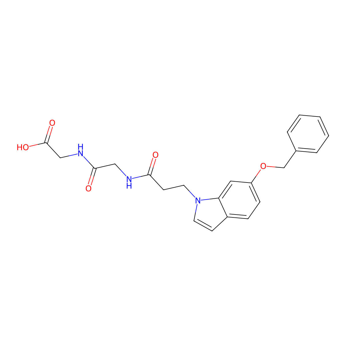 N-{3-[6-(benzyloxy)-1H-indol-1-yl]propanoyl}glycylglycine molecular structure, CAS 1219580-87-6