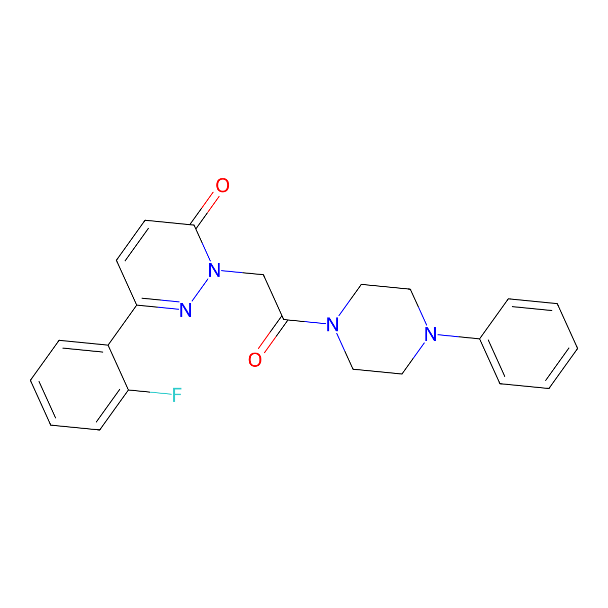 6-(2-fluorophenyl)-2-(2-oxo-2-(4-phenylpiperazin-1-yl)ethyl)pyridazin-3(2H)-one molecular structure, CAS 1219580-89-8