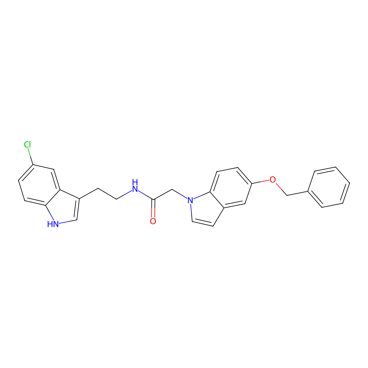 2-[5-(benzyloxy)-1H-indol-1-yl]-N-[2-(5-chloro-1H-indol-3-yl)ethyl]acetamide molecular structure, CAS 1219581-42-6