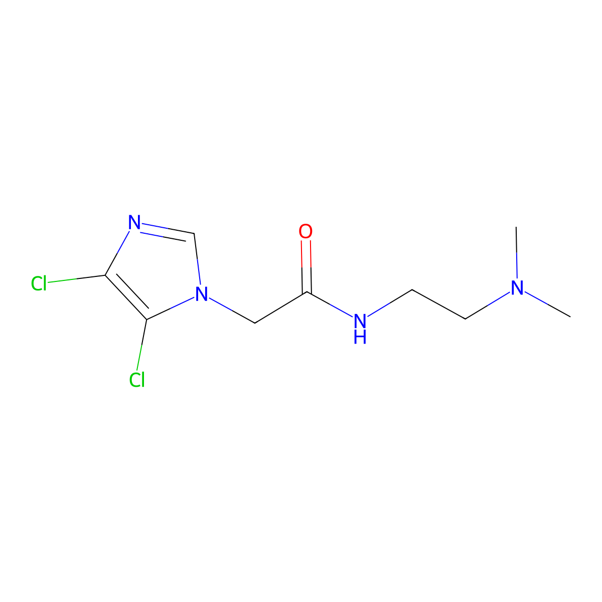 2-(4,5-dichloro-1H-imidazol-1-yl)-N-[2-(dimethylamino)ethyl]acetamide molecular structure, CAS 1219581-45-9