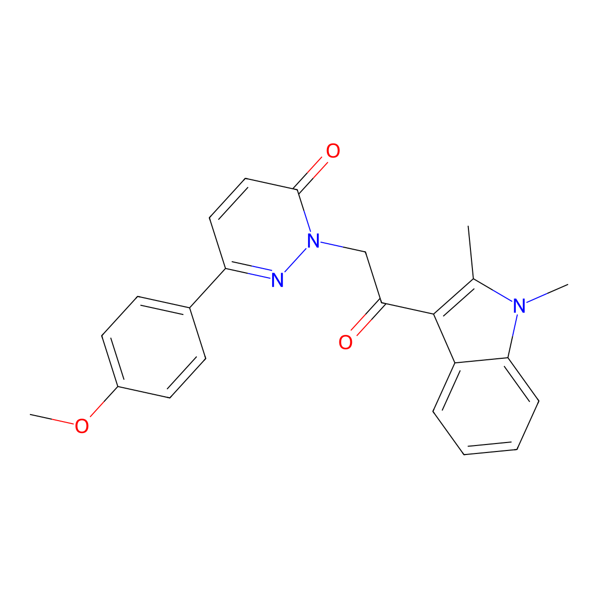 2-[2-(1,2-dimethyl-1H-indol-3-yl)-2-oxoethyl]-6-(4-methoxyphenyl)pyridazin-3(2H)-one molecular structure, CAS 1219581-95-9