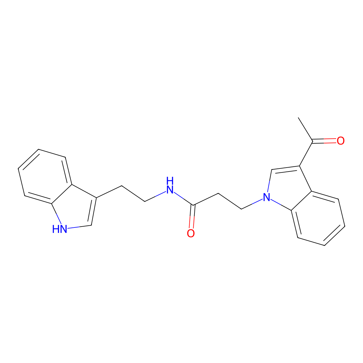 3-(3-acetyl-1H-indol-1-yl)-N-[2-(1H-indol-3-yl)ethyl]propanamide molecular structure, CAS 1219581-97-1