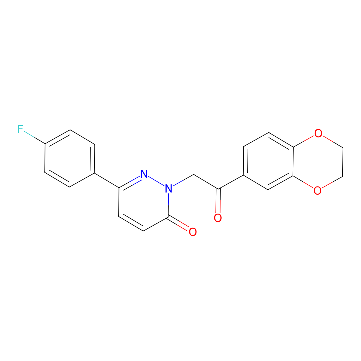 2-[2-(2,3-dihydro-1,4-benzodioxin-6-yl)-2-oxoethyl]-6-(4-fluorophenyl)pyridazin-3(2H)-one molecular structure, CAS 1219582-06-5