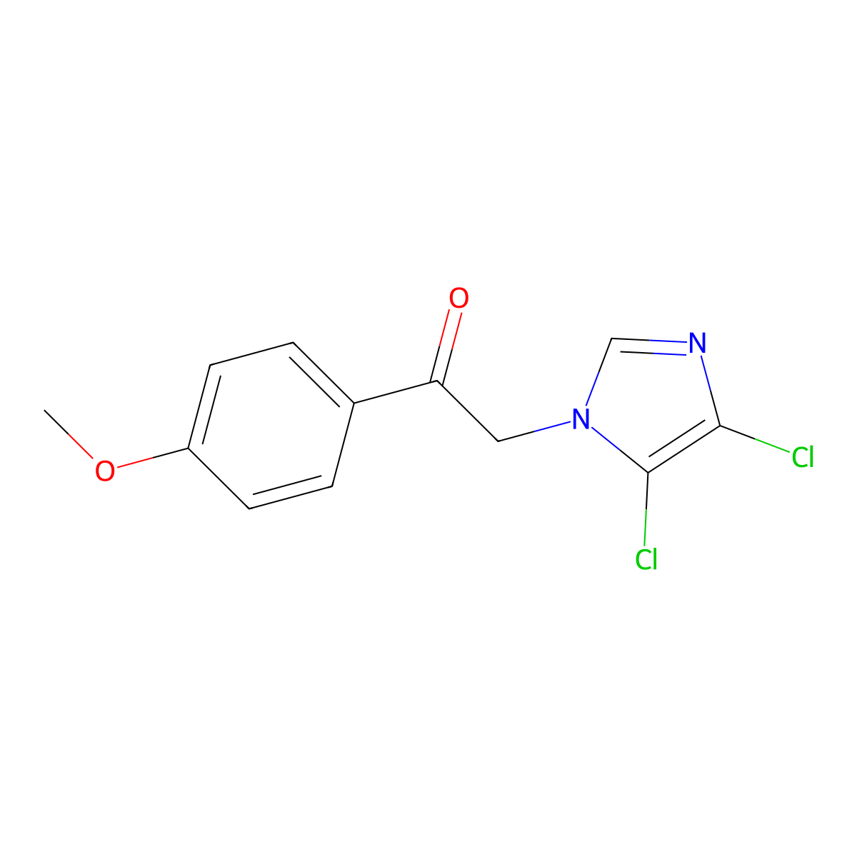 2-(4,5-dichloro-1H-imidazol-1-yl)-1-(4-methoxyphenyl)ethanone molecular structure, CAS 1219582-14-5