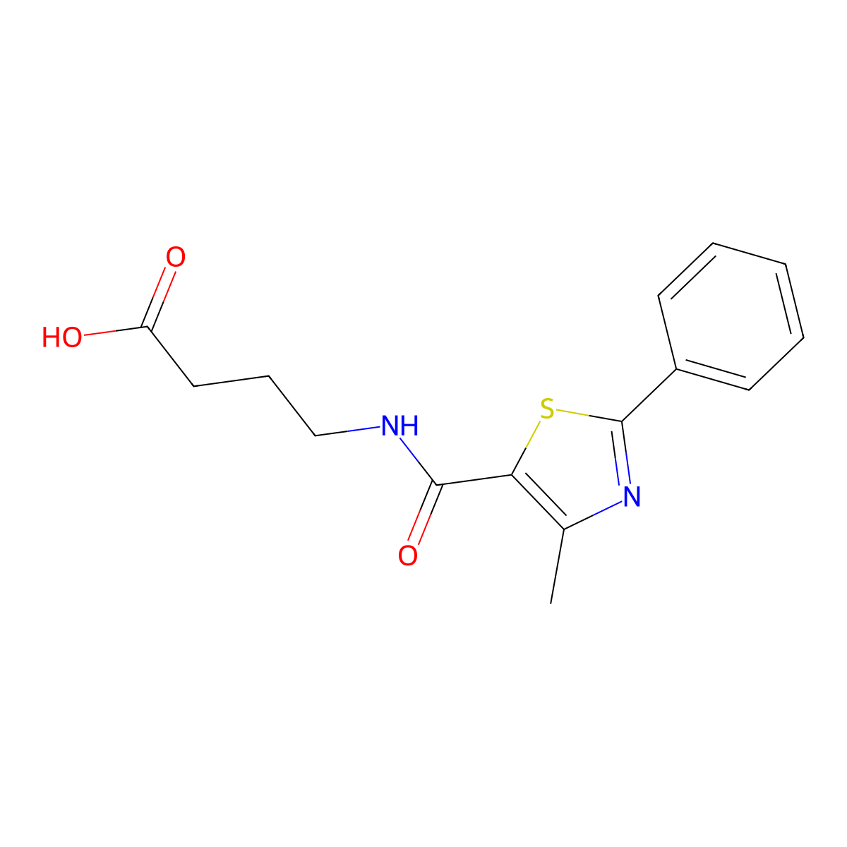 4-{[(4-Methyl-2-phenyl-1,3-thiazol-5-yl)carbonyl]amino}butanoic acid molecular structure, CAS 1219582-33-8