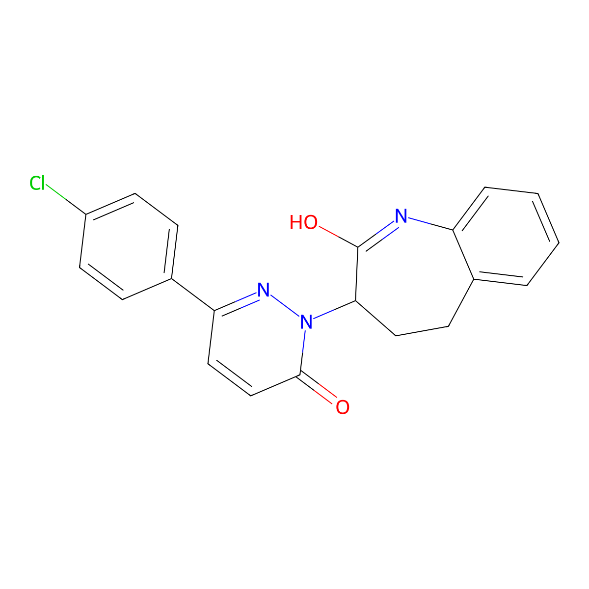 6-(4-chlorophenyl)-2-(2-hydroxy-4,5-dihydro-3H-1-benzazepin-3-yl)pyridazin-3(2H)-one molecular structure, CAS 1219582-44-1