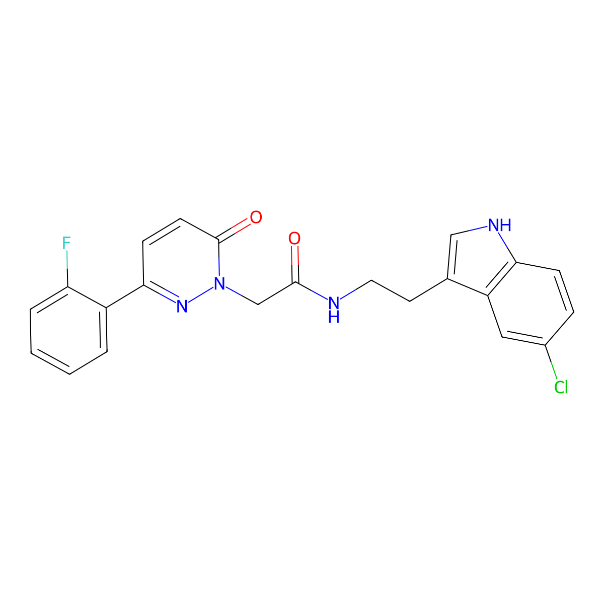 N-[2-(5-chloro-1H-indol-3-yl)ethyl]-2-[3-(2-fluorophenyl)-6-oxopyridazin-1(6H)-yl]acetamide molecular structure, CAS 1219582-49-6