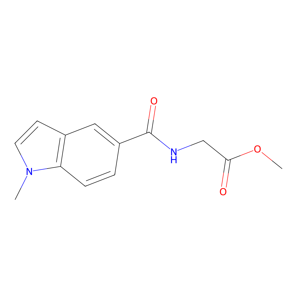 methyl N-[(1-methyl-1H-indol-5-yl)carbonyl]glycinate molecular structure, CAS 1219582-96-3