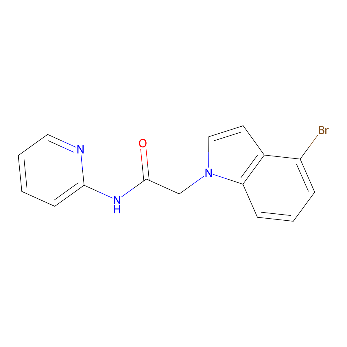 2-(4-bromo-1H-indol-1-yl)-N-(pyridin-2-yl)acetamide molecular structure, CAS 1219583-63-7