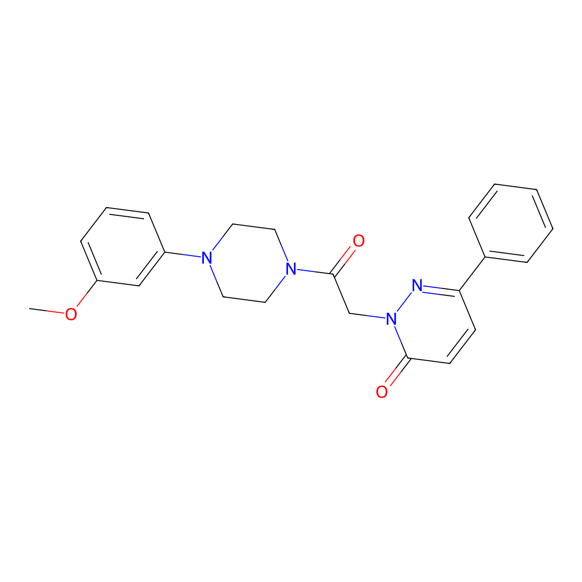 2-(2-(4-(3-methoxyphenyl)piperazin-1-yl)-2-oxoethyl)-6-phenylpyridazin-3(2H)-one molecular structure, CAS 1219583-69-3