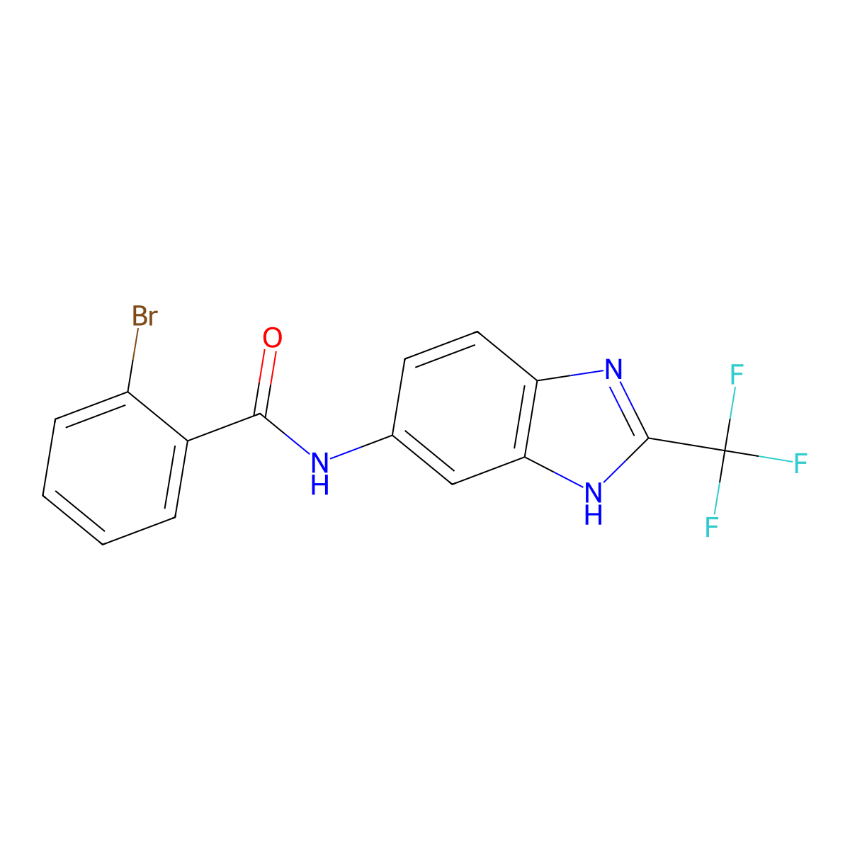 2-bromo-N-[2-(trifluoromethyl)-1H-benzimidazol-5-yl]benzamide molecular structure, CAS 1219583-90-0