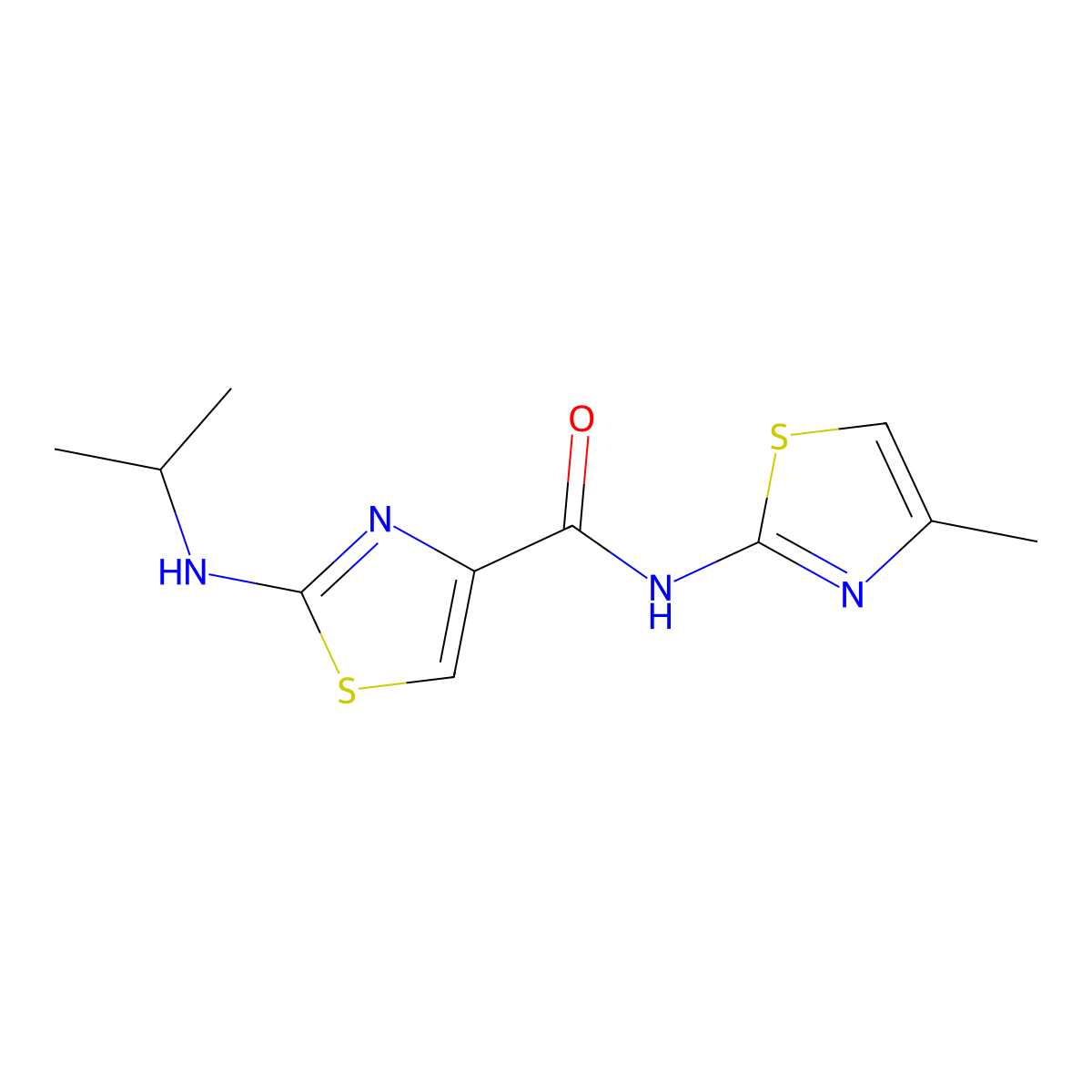 N-[(2E)-4-methyl-1,3-thiazol-2(3H)-ylidene]-2-(propan-2-ylamino)-1,3-thiazole-4-carboxamide molecular structure, CAS 1219583-97-7