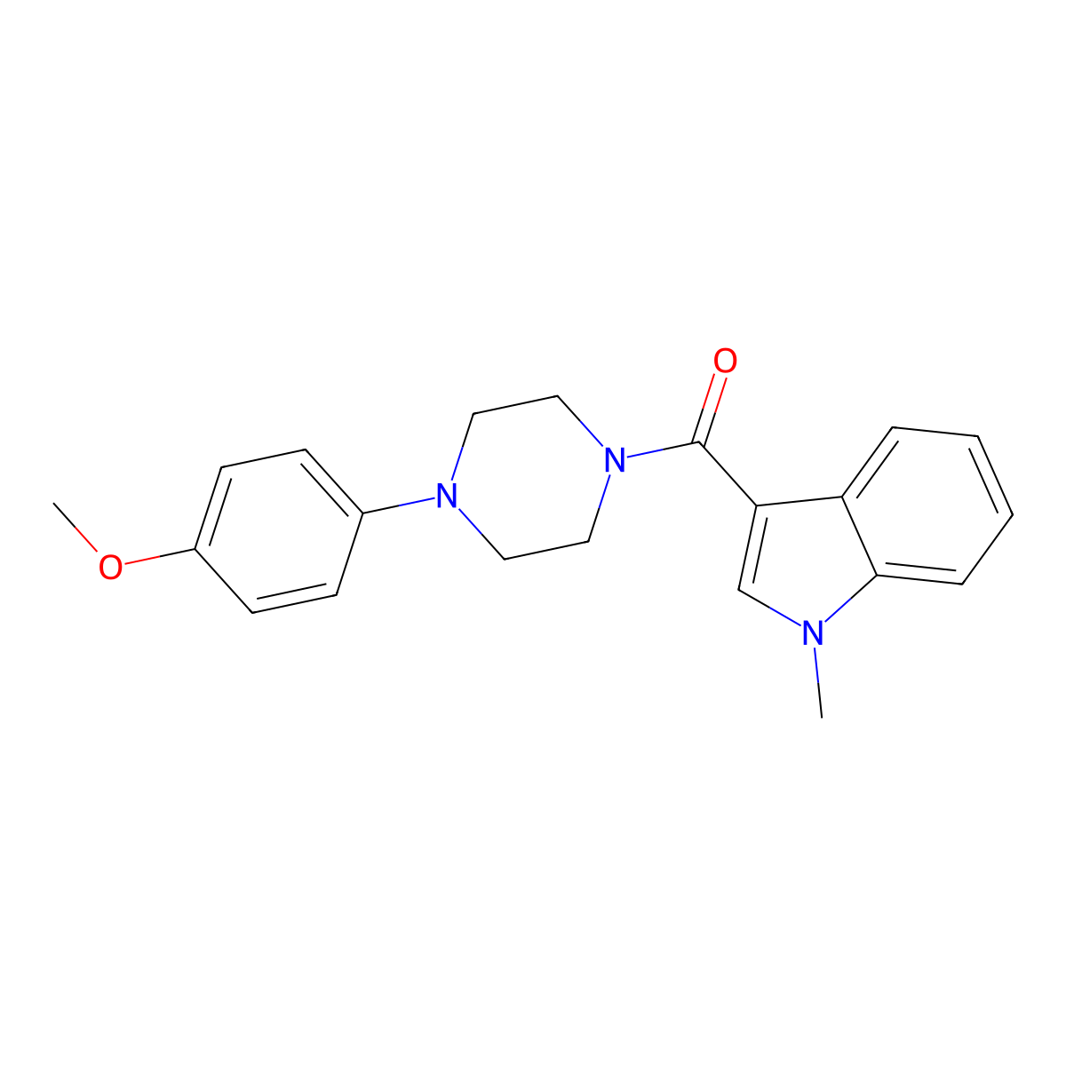[4-(4-methoxyphenyl)piperazin-1-yl](1-methyl-1H-indol-3-yl)methanone molecular structure, CAS 1219584-01-6