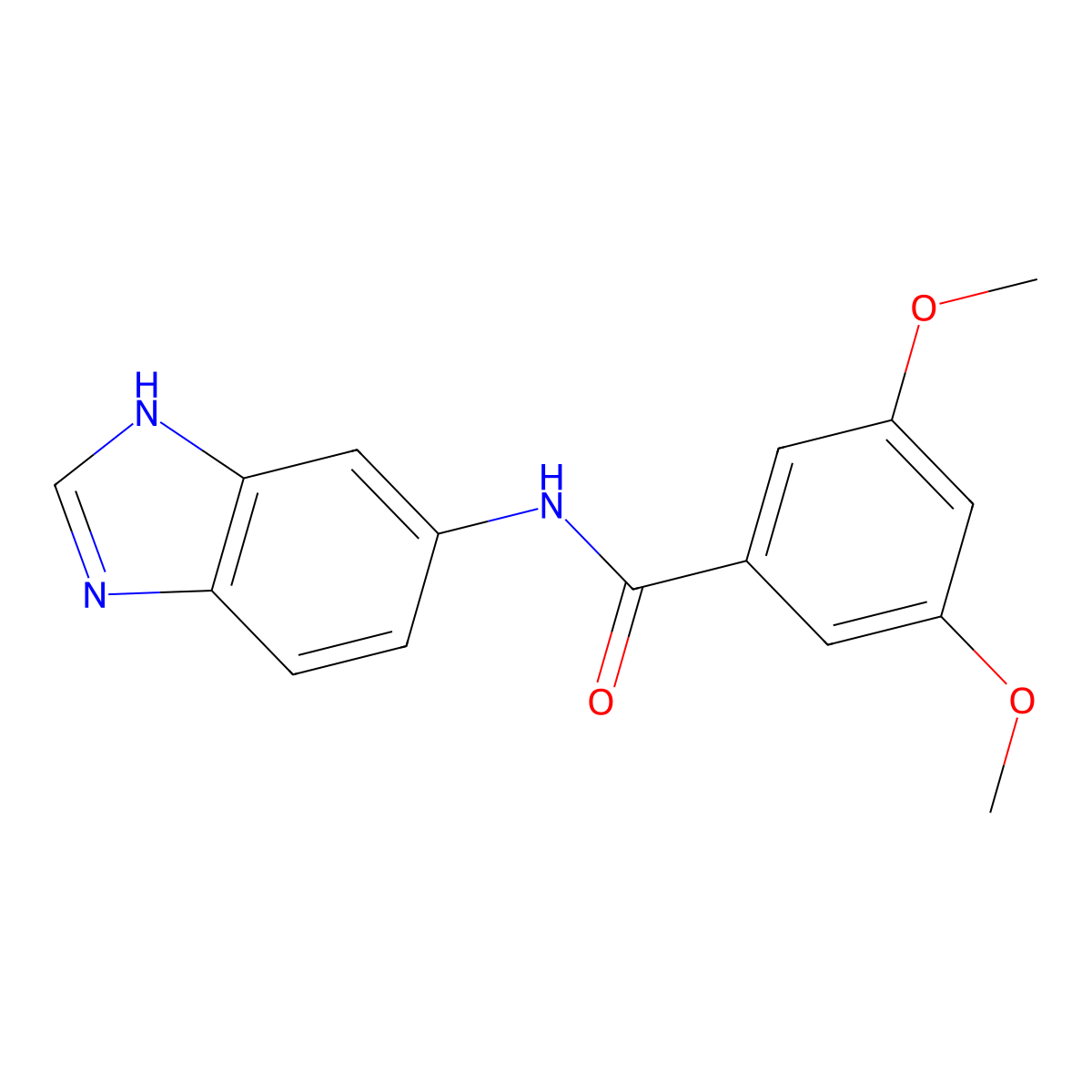 N-(1H-benzimidazol-5-yl)-3,5-dimethoxybenzamide molecular structure, CAS 1219584-44-7