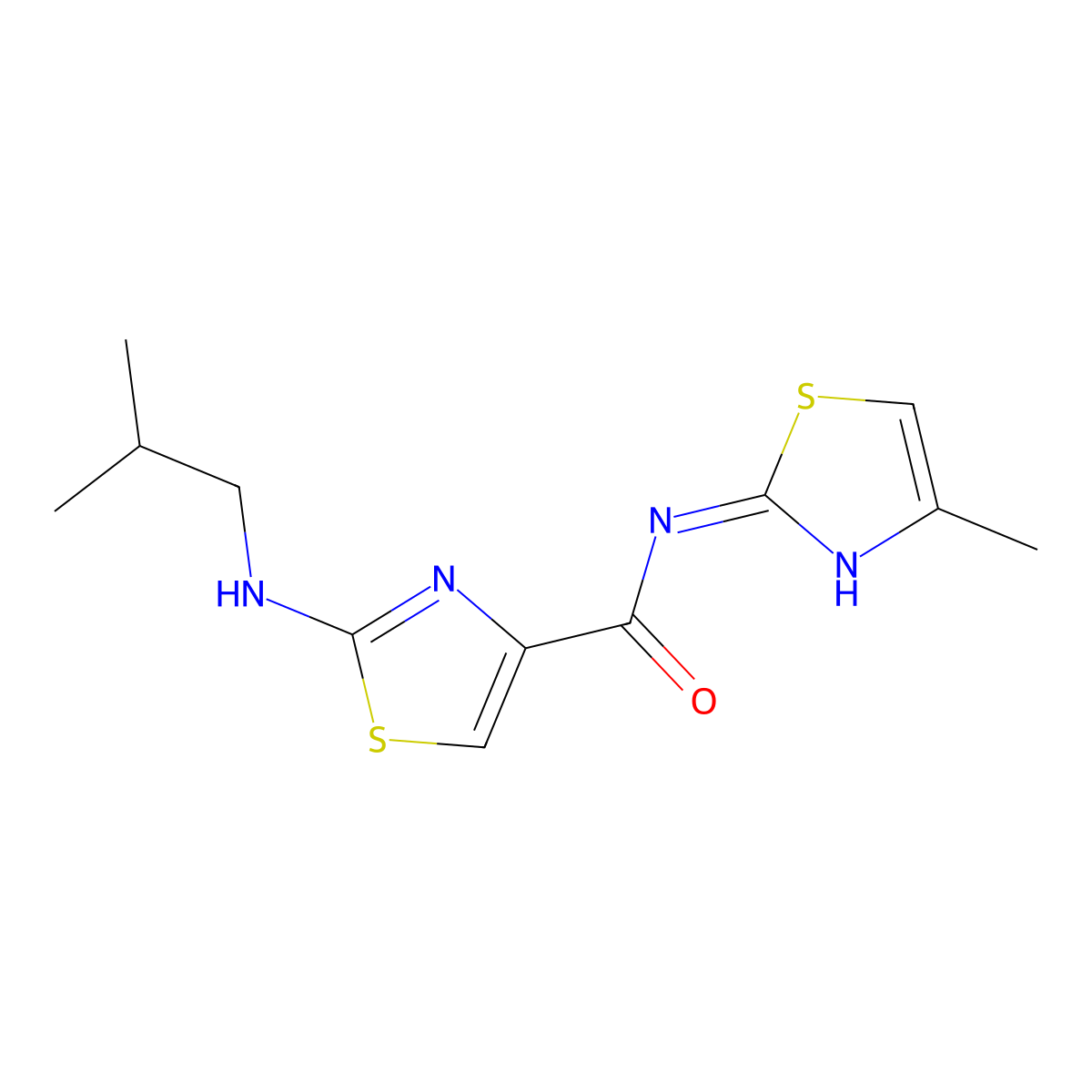2-[(2-methylpropyl)amino]-N-[(2E)-4-methyl-1,3-thiazol-2(3H)-ylidene]-1,3-thiazole-4-carboxamide molecular structure, CAS 1219584-45-8