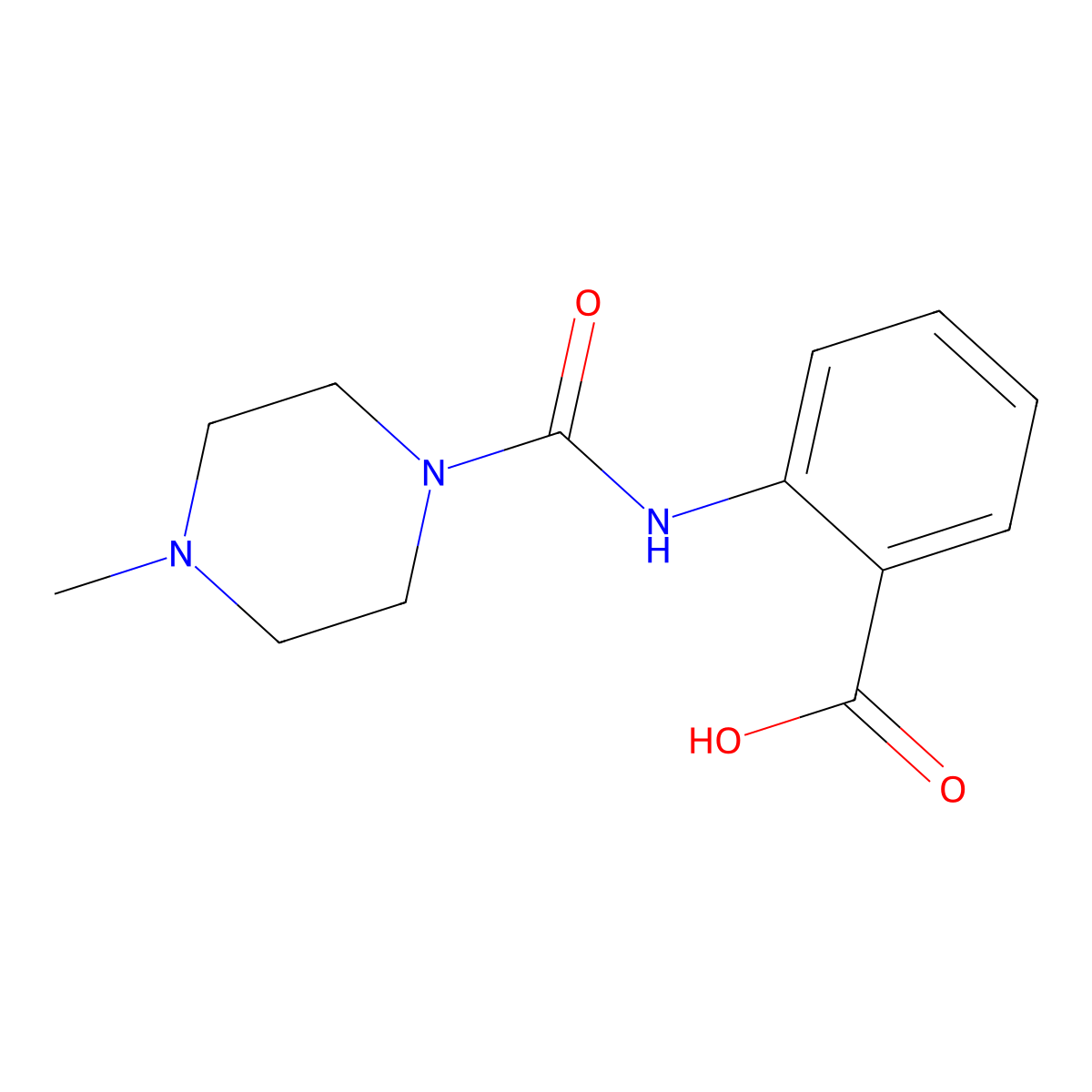 2-(4-Methylpiperazine-1-carboxamido)benzoic acid molecular structure, CAS 1219584-57-2