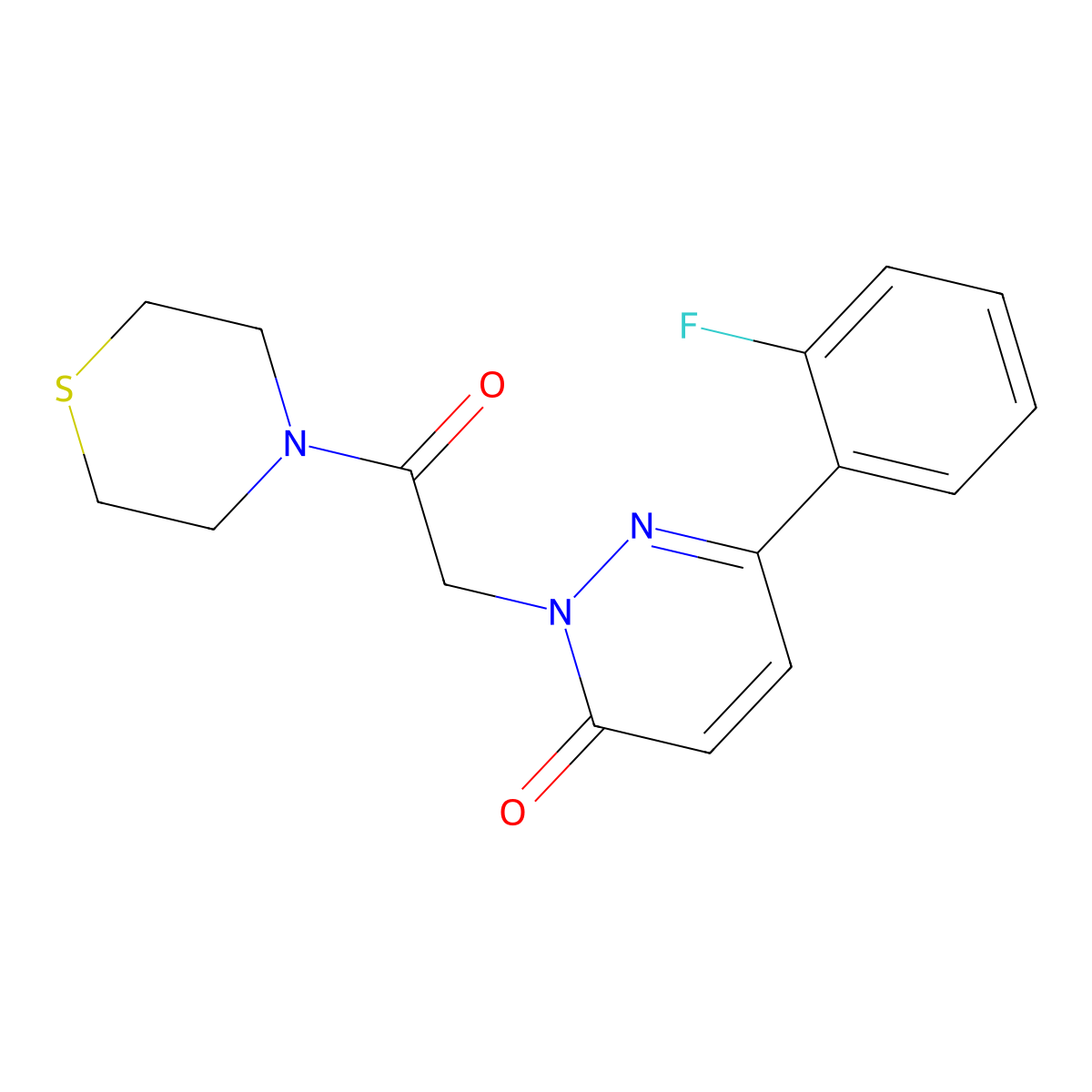 6-(2-fluorophenyl)-2-[2-oxo-2-(4-thiomorpholinyl)ethyl]-3(2H)-pyridazinone molecular structure, CAS 1219584-64-1
