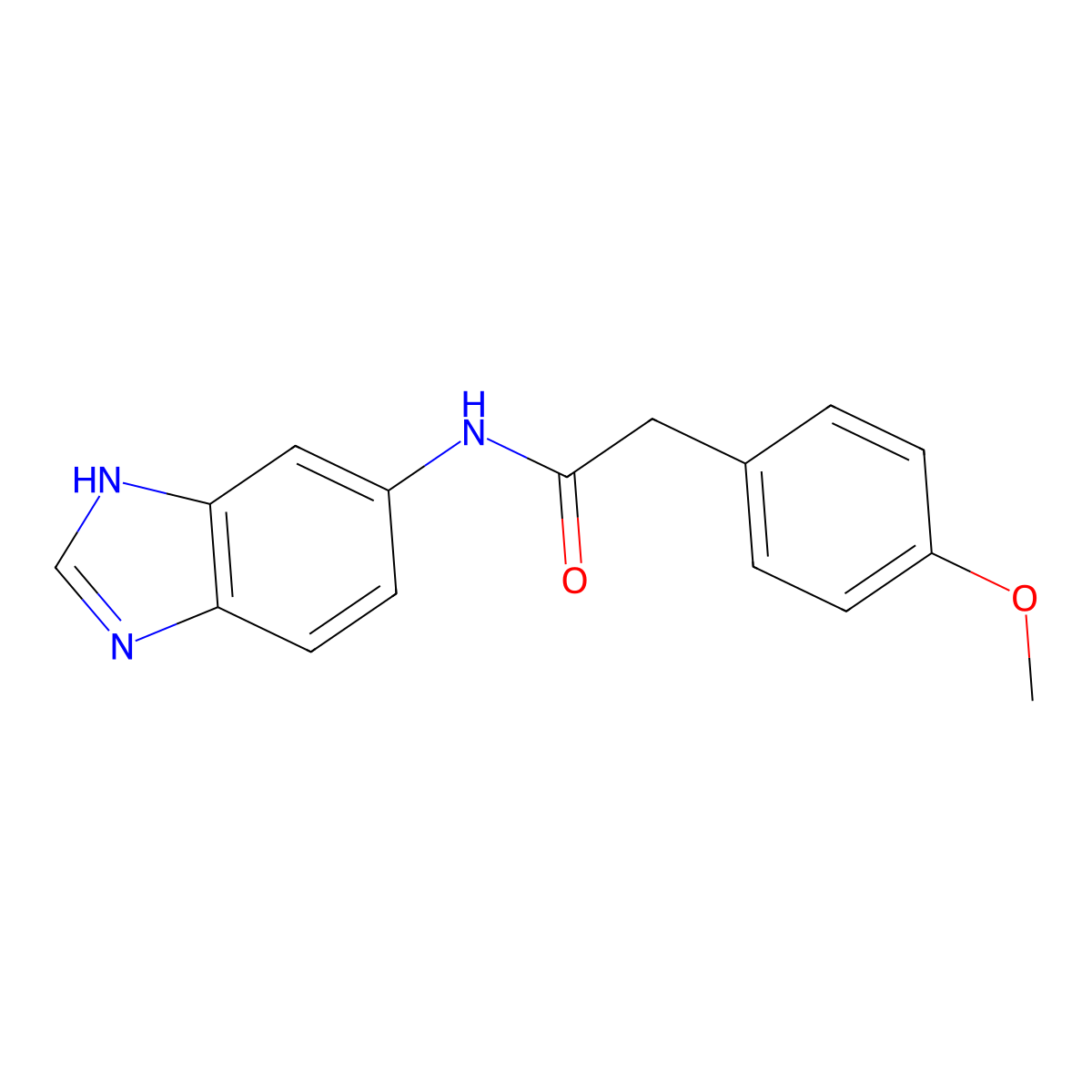 N-(1H-benzimidazol-5-yl)-2-(4-methoxyphenyl)acetamide molecular structure, CAS 1219584-68-5