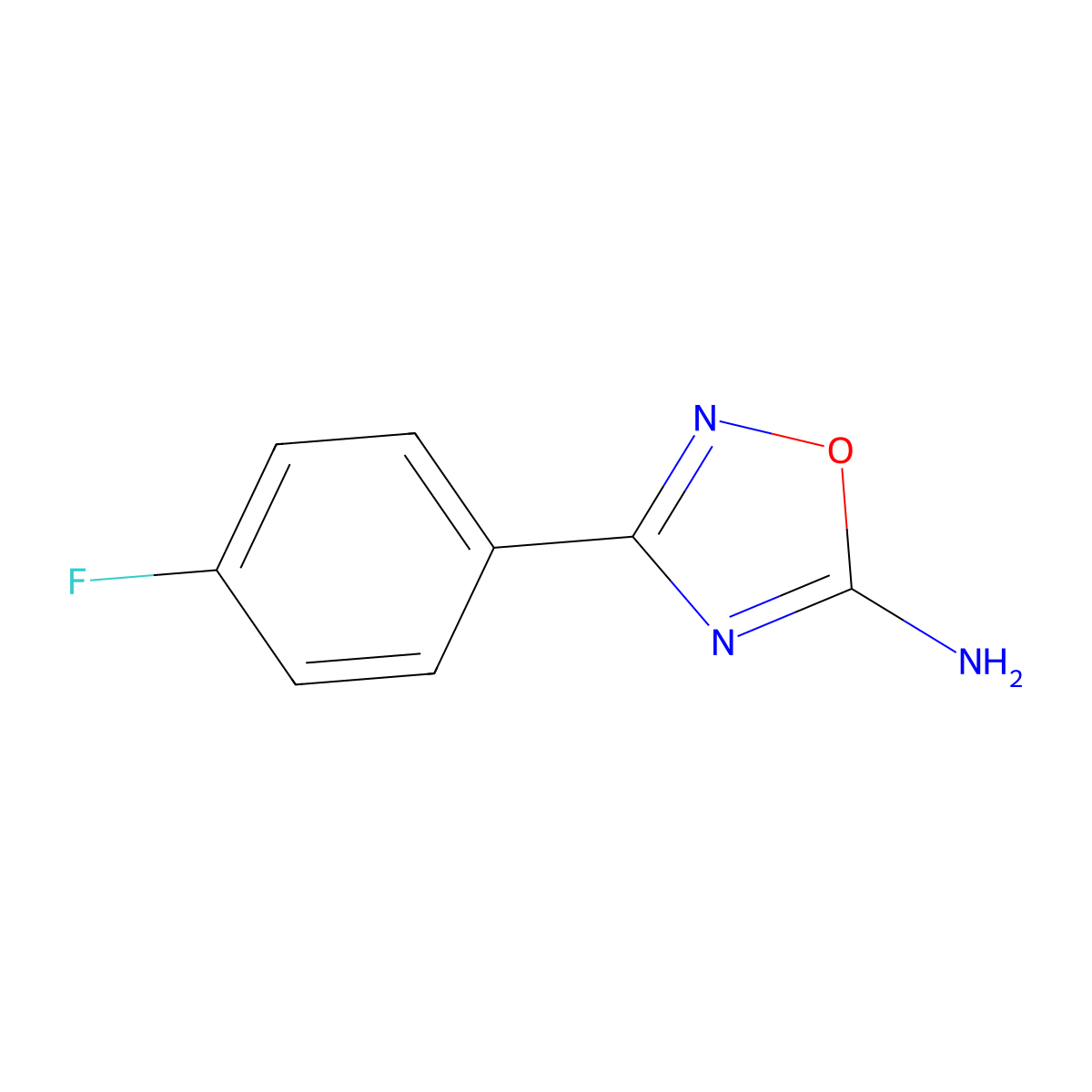 3-(4-Fluorophenyl)-1,2,4-oxadiazol-5-amine molecular structure, CAS 1219584-94-7