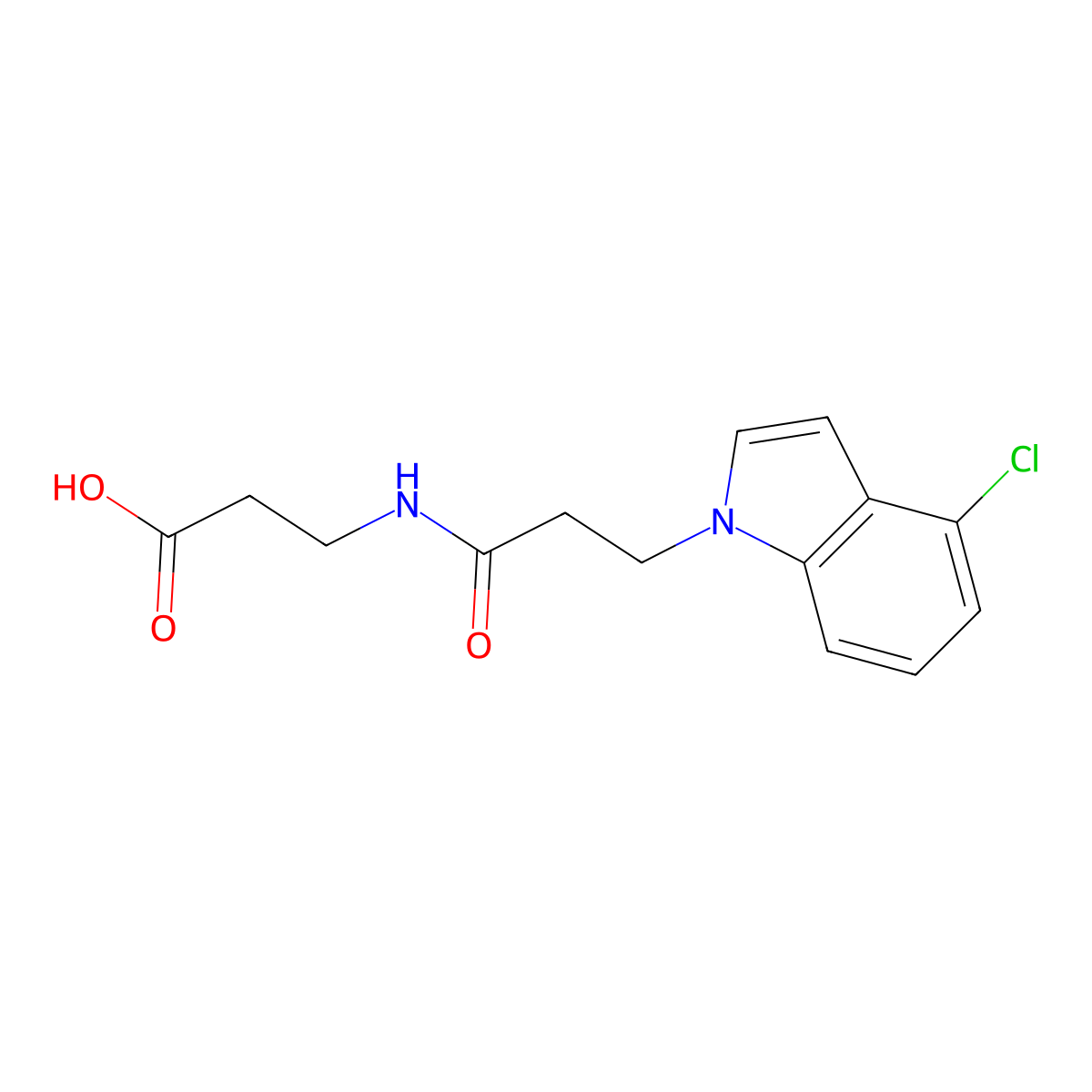 N-[3-(4-chloro-1H-indol-1-yl)propanoyl]-beta-alanine molecular structure, CAS 1219584-97-0