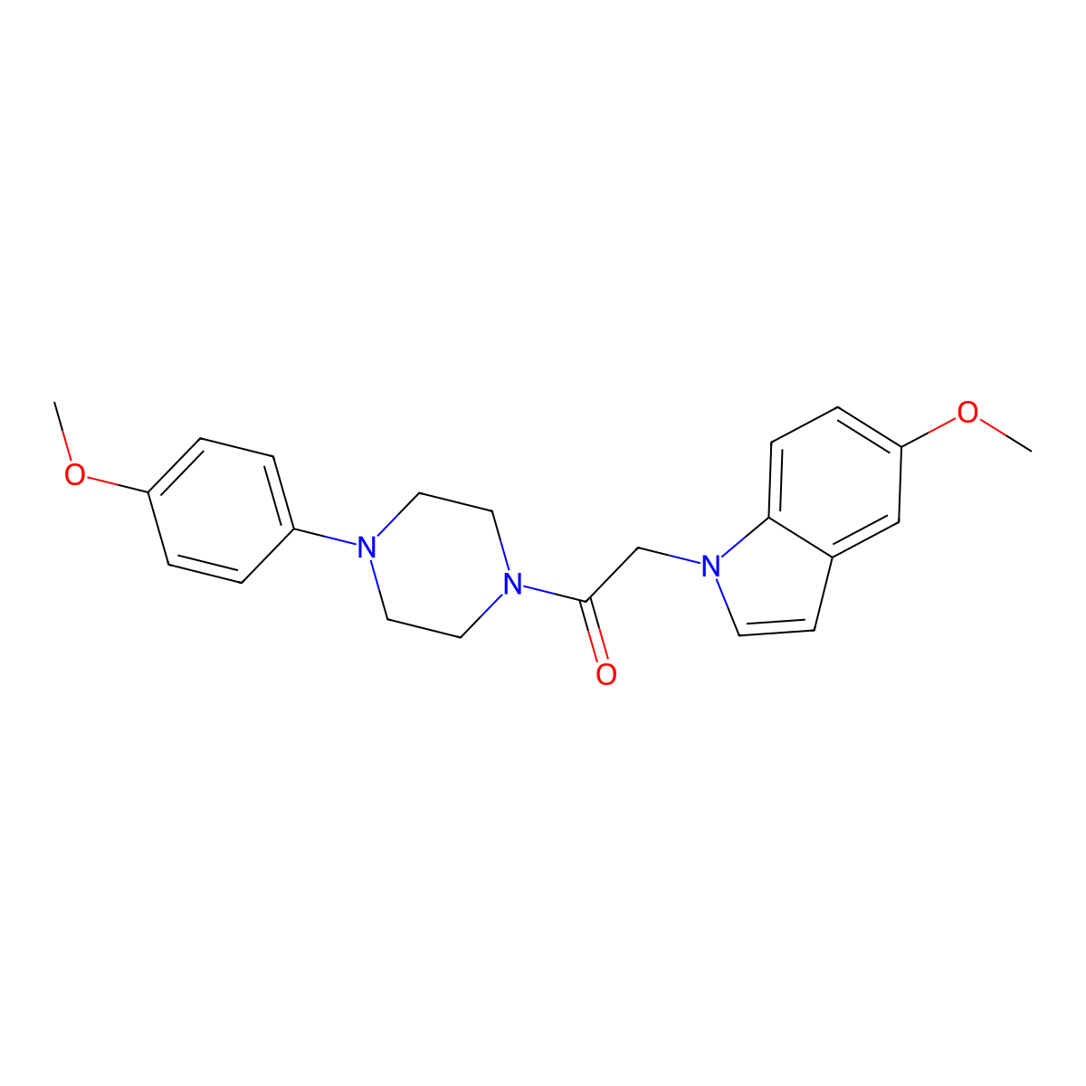 2-(5-methoxy-1H-indol-1-yl)-1-[4-(4-methoxyphenyl)piperazin-1-yl]ethanone molecular structure, CAS 1219585-26-8