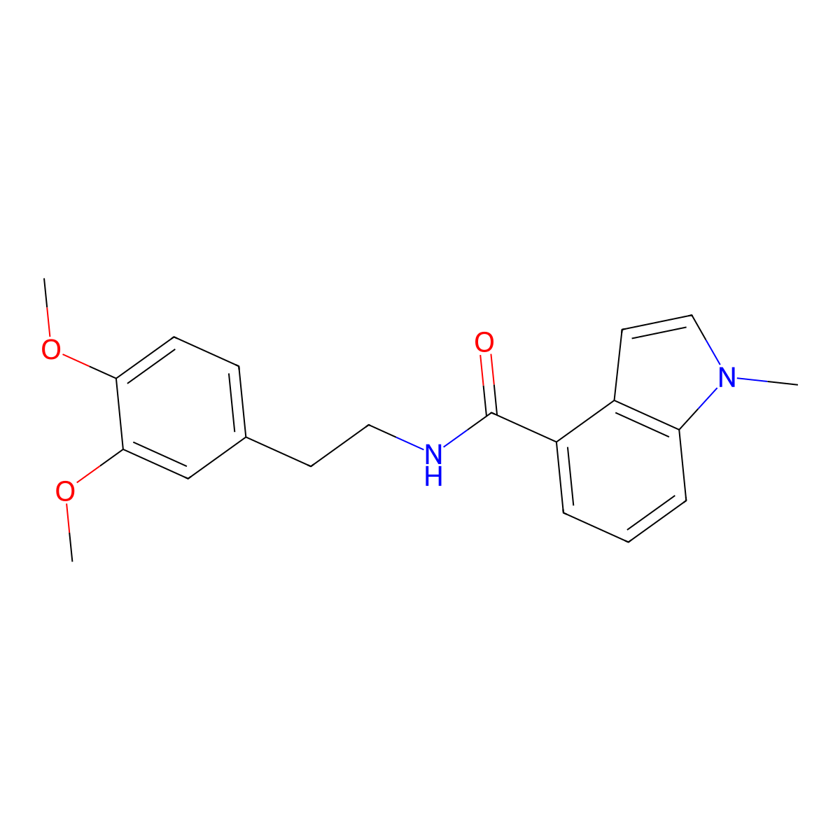 N-[2-(3,4-dimethoxyphenyl)ethyl]-1-methyl-1H-indole-4-carboxamide molecular structure, CAS 1219585-33-7