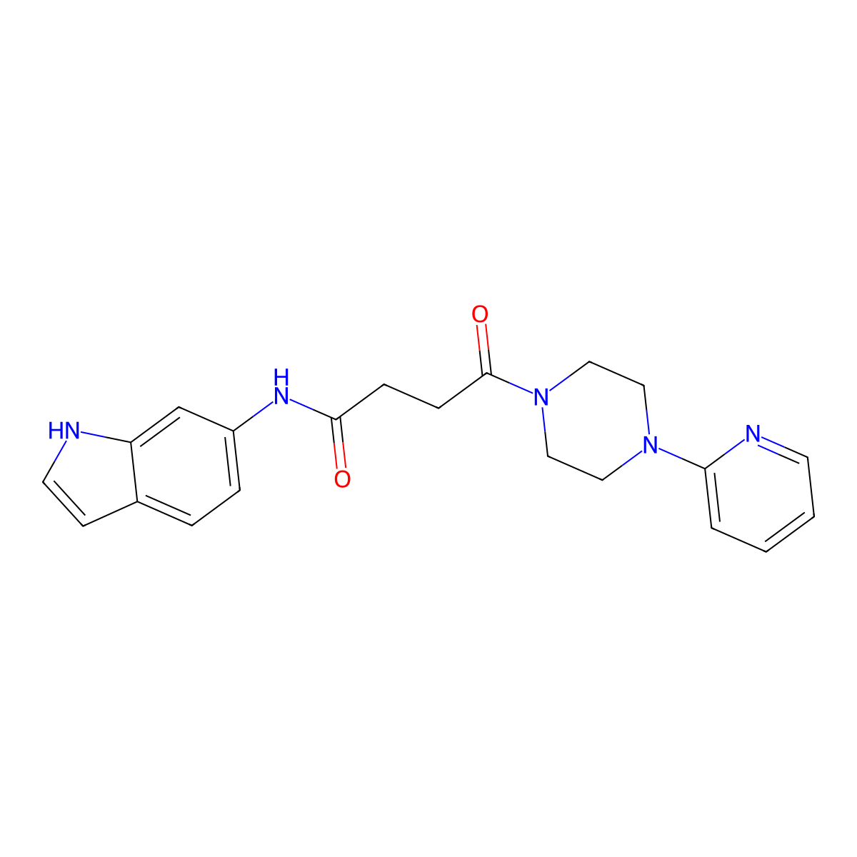 N-(1H-indol-6-yl)-4-oxo-4-[4-(2-pyridyl)piperazino]butanamide molecular structure, CAS 1219585-64-4