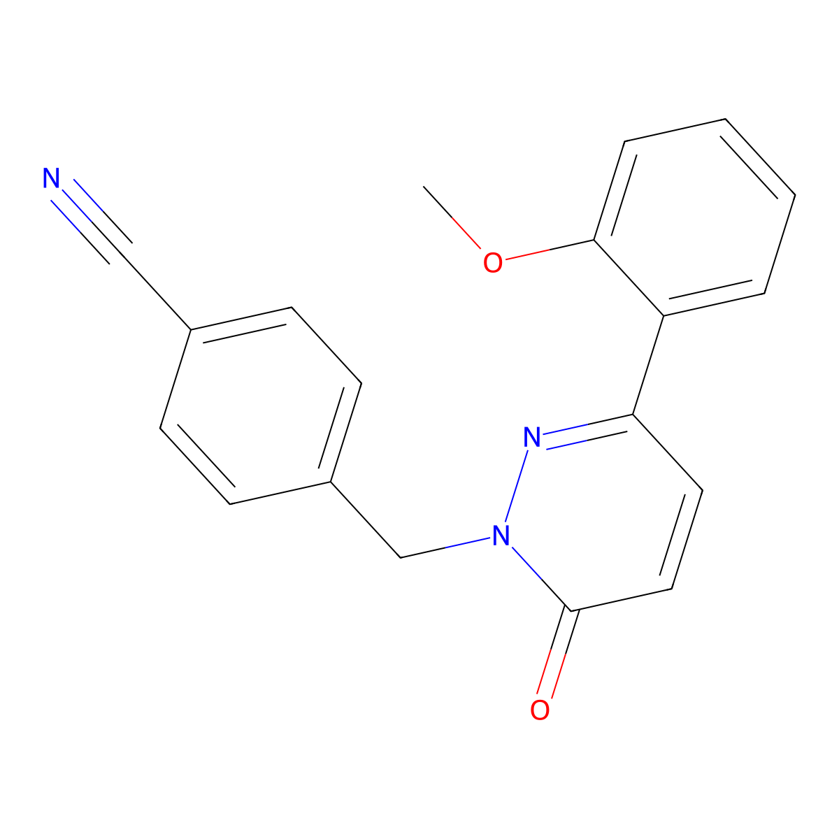 4-{[3-(2-methoxyphenyl)-6-oxopyridazin-1(6H)-yl]methyl}benzonitrile molecular structure, CAS 1219586-16-9