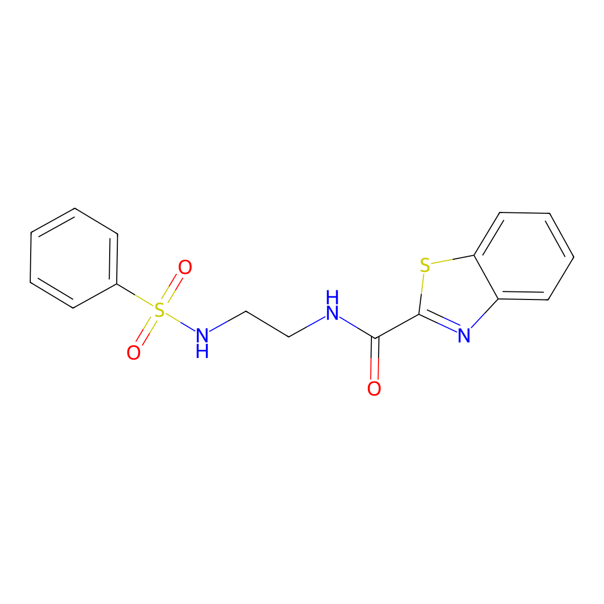 N-{2-[(phenylsulfonyl)amino]ethyl}-1,3-benzothiazole-2-carboxamide molecular structure, CAS 1219586-46-5
