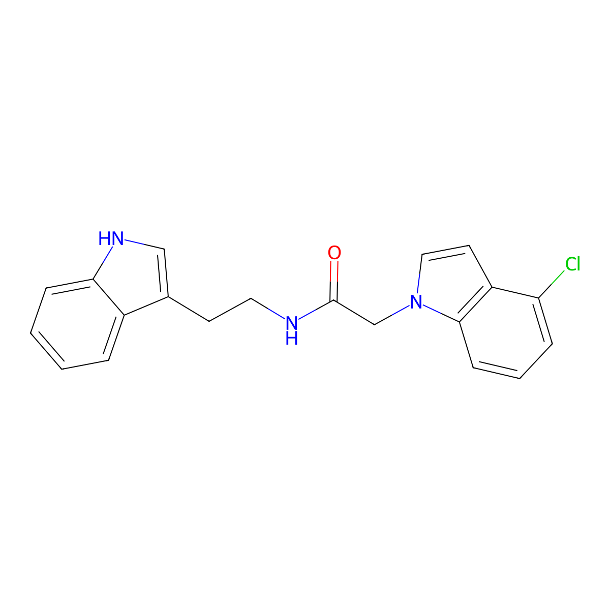 2-(4-chloro-1H-indol-1-yl)-N-[2-(1H-indol-3-yl)ethyl]acetamide molecular structure, CAS 1219586-51-2