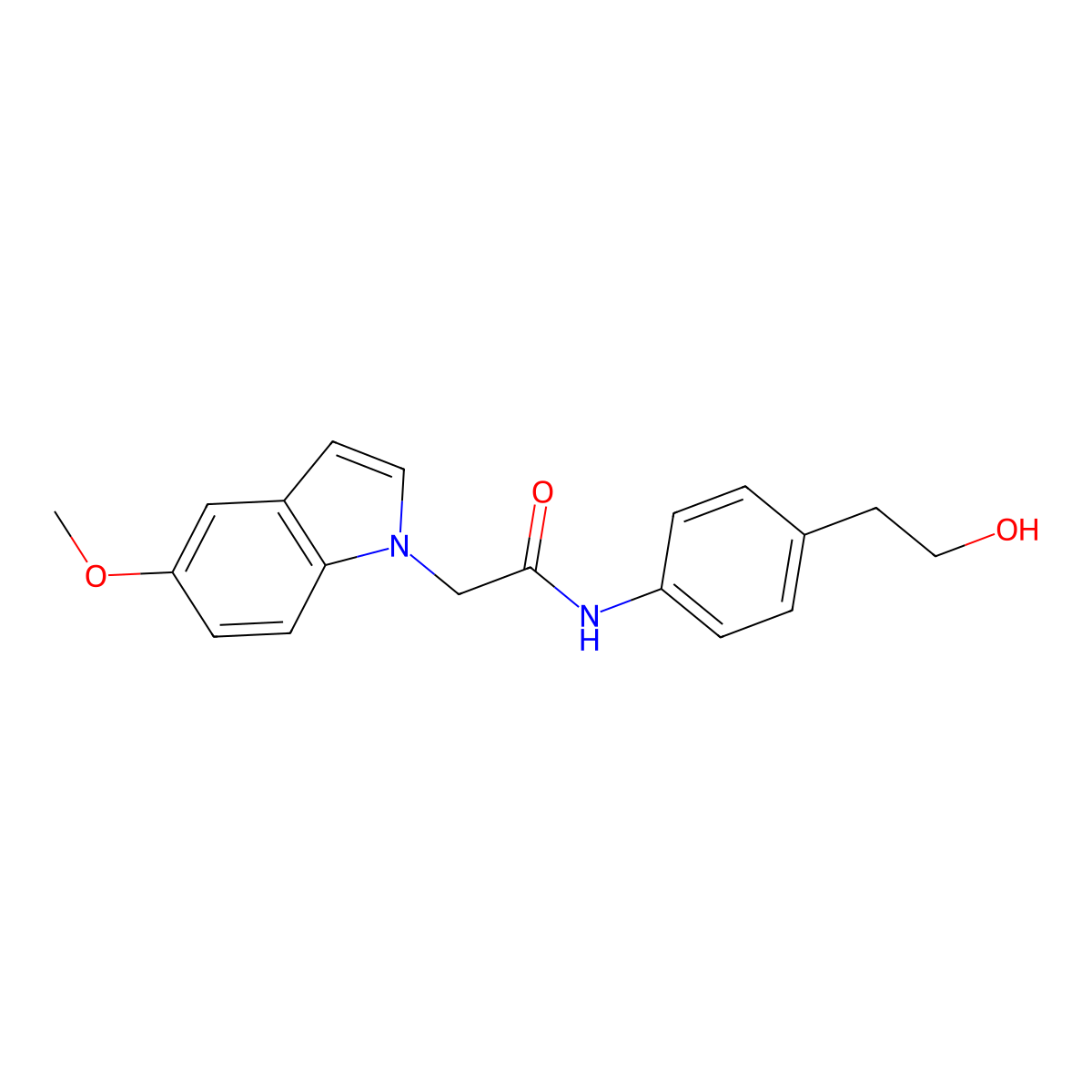 N-[4-(2-hydroxyethyl)phenyl]-2-(5-methoxy-1H-indol-1-yl)acetamide molecular structure, CAS 1219586-64-7