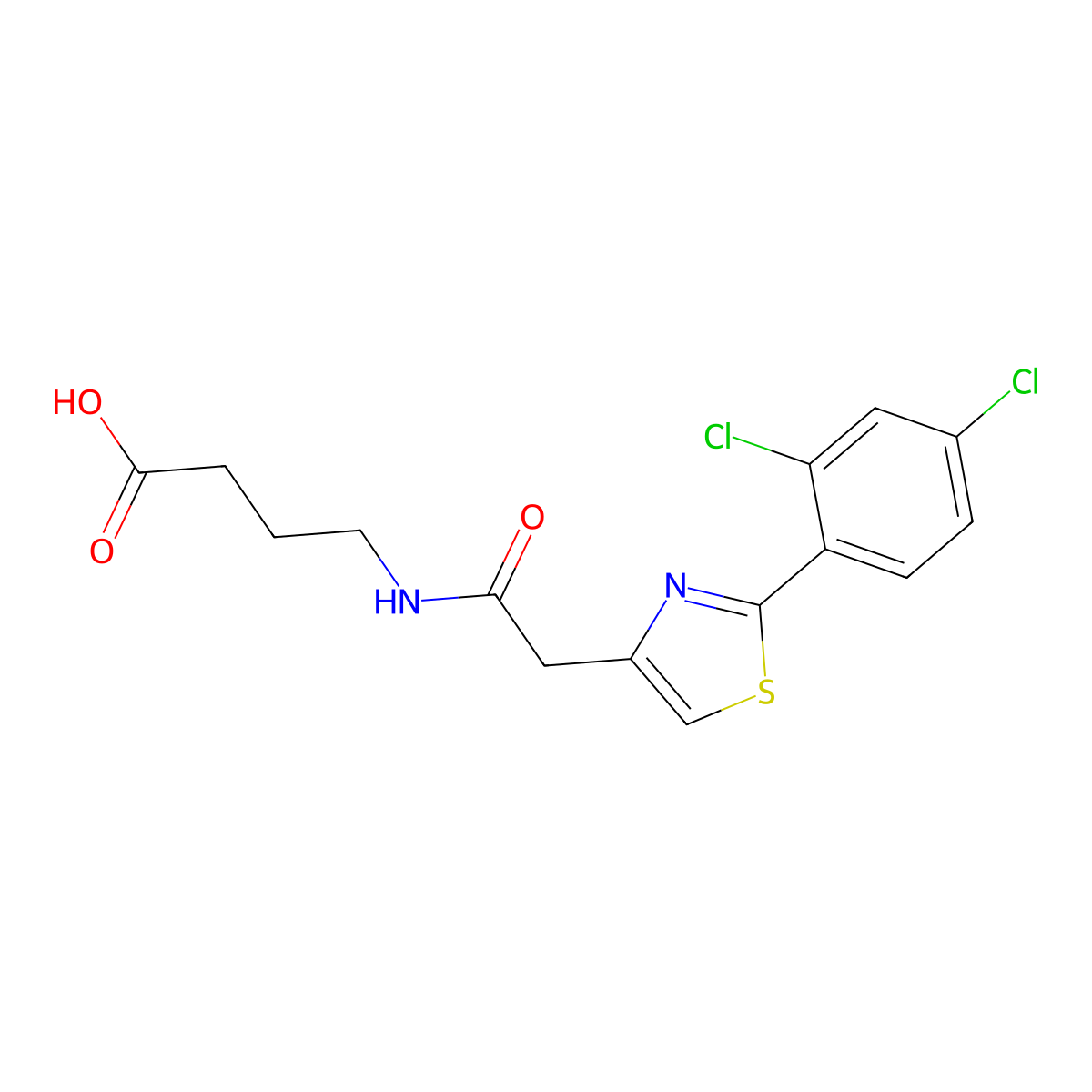 4-({[2-(2,4-Dichlorophenyl)-1,3-thiazol-4-yl]acetyl}amino)butanoic acid molecular structure, CAS 1219586-76-1