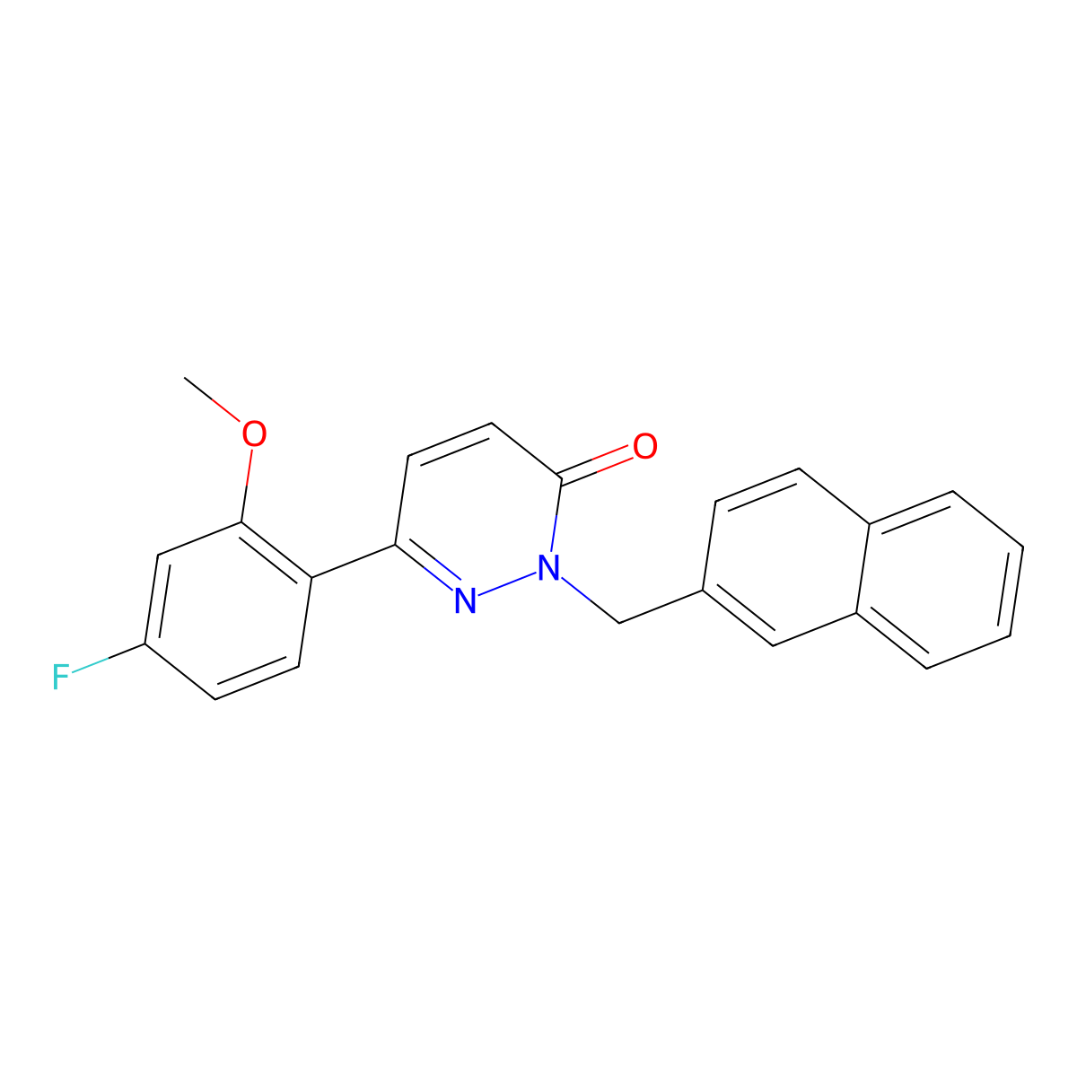 6-(4-fluoro-2-methoxyphenyl)-2-(naphthalen-2-ylmethyl)pyridazin-3(2H)-one molecular structure, CAS 1219586-81-8