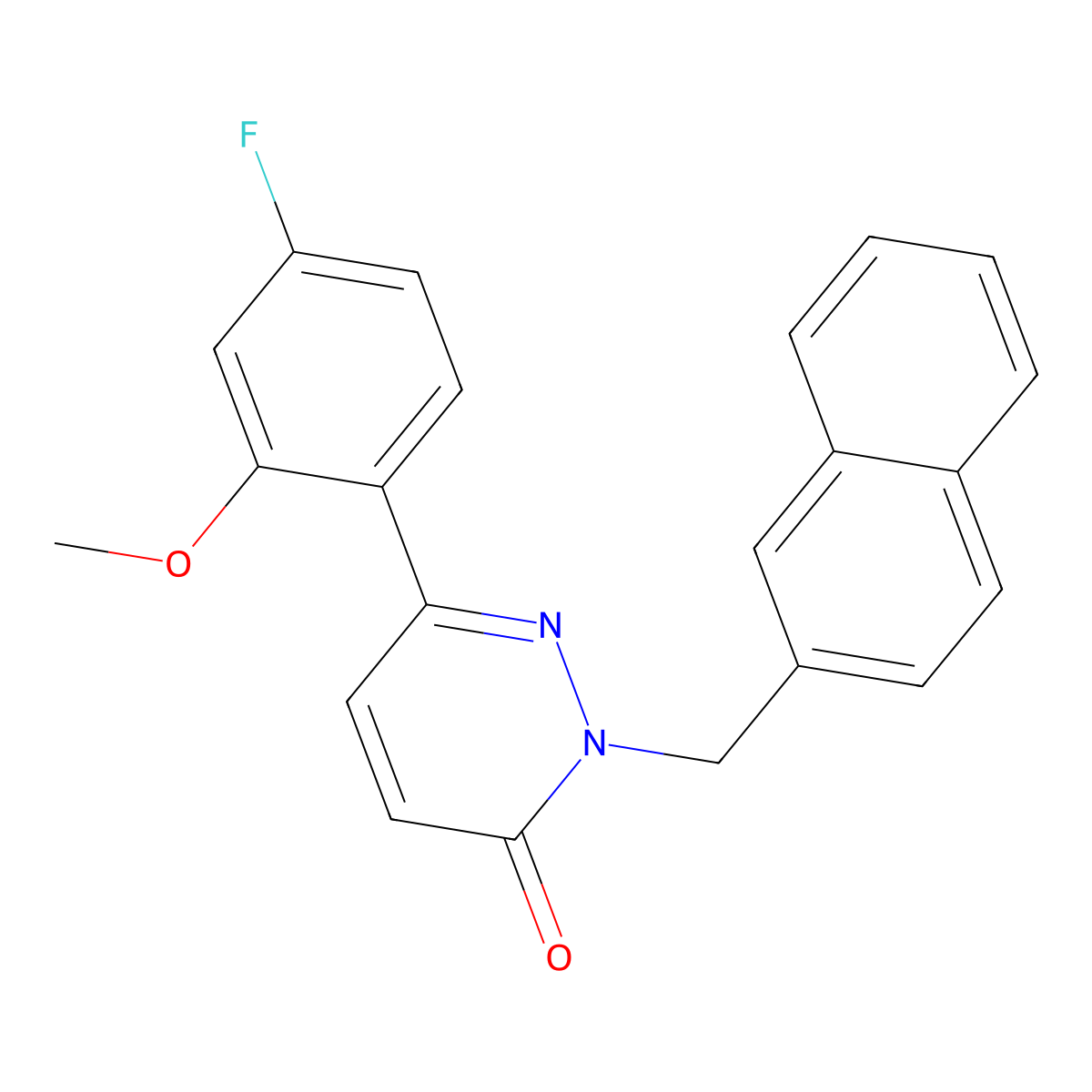 6-(4-fluoro-2-methoxyphenyl)-2-(naphthalen-2-ylmethyl)pyridazin-3(2H)-one molecular structure, CAS 1219586-81-8