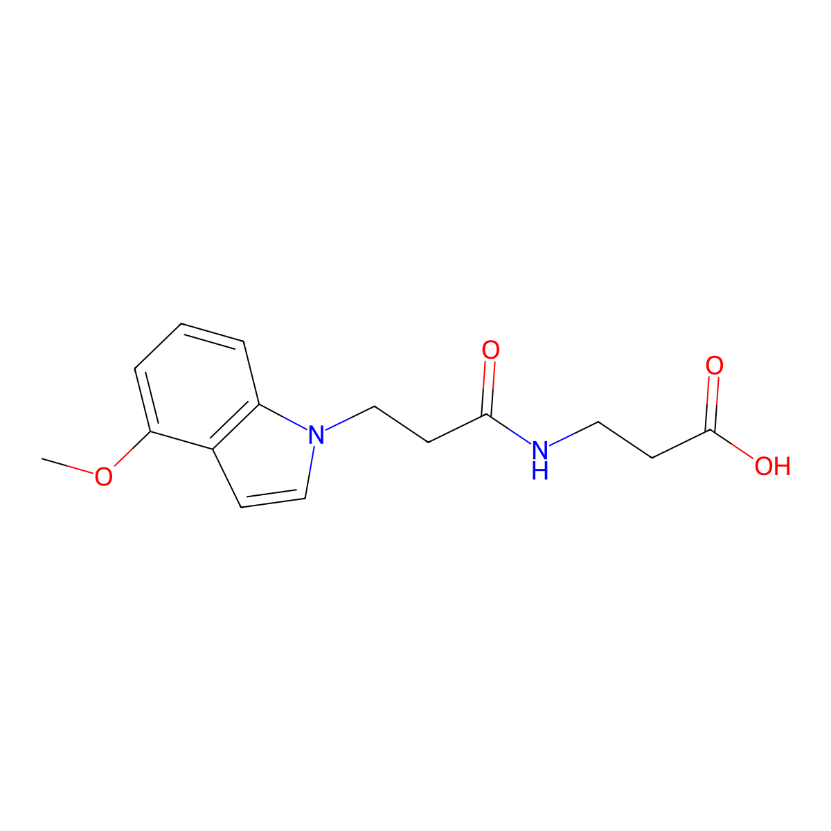N-[3-(4-methoxy-1H-indol-1-yl)propanoyl]-beta-alanine molecular structure, CAS 1219586-85-2