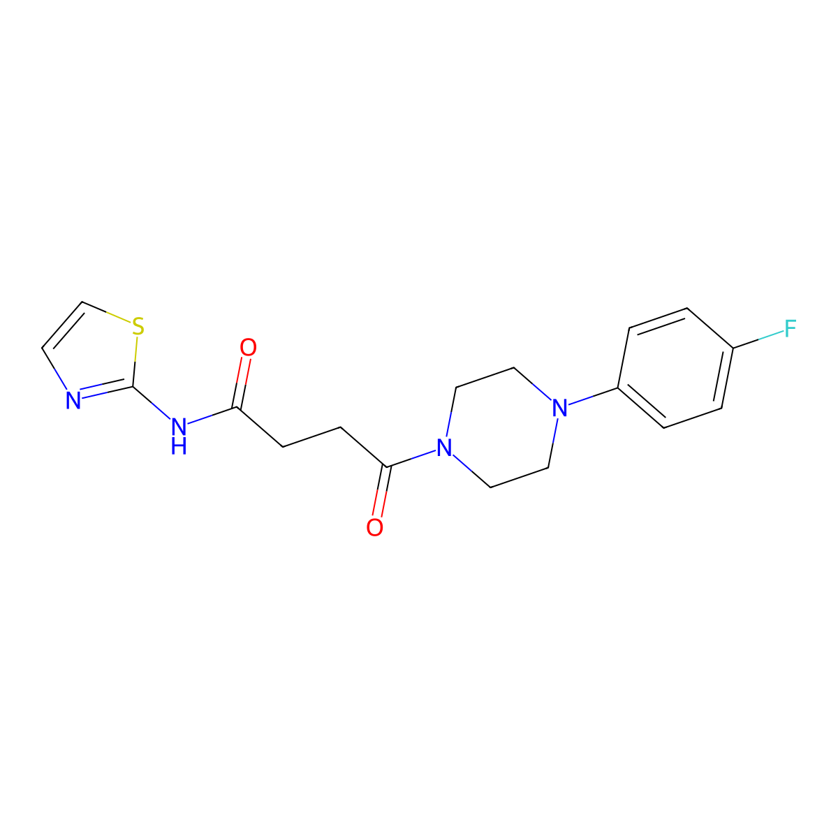 4-[4-(4-fluorophenyl)piperazin-1-yl]-4-oxo-N-(1,3-thiazol-2-yl)butanamide molecular structure, CAS 1219587-03-7