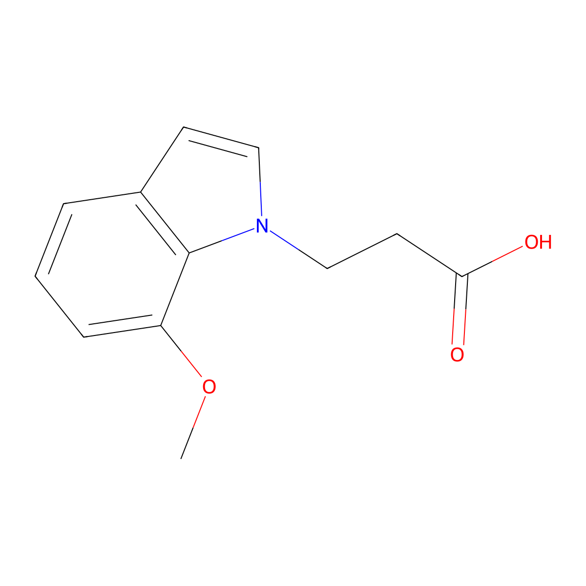 3-(7-methoxy-1H-indol-1-yl)propanoic acid molecular structure, CAS 1219587-07-1