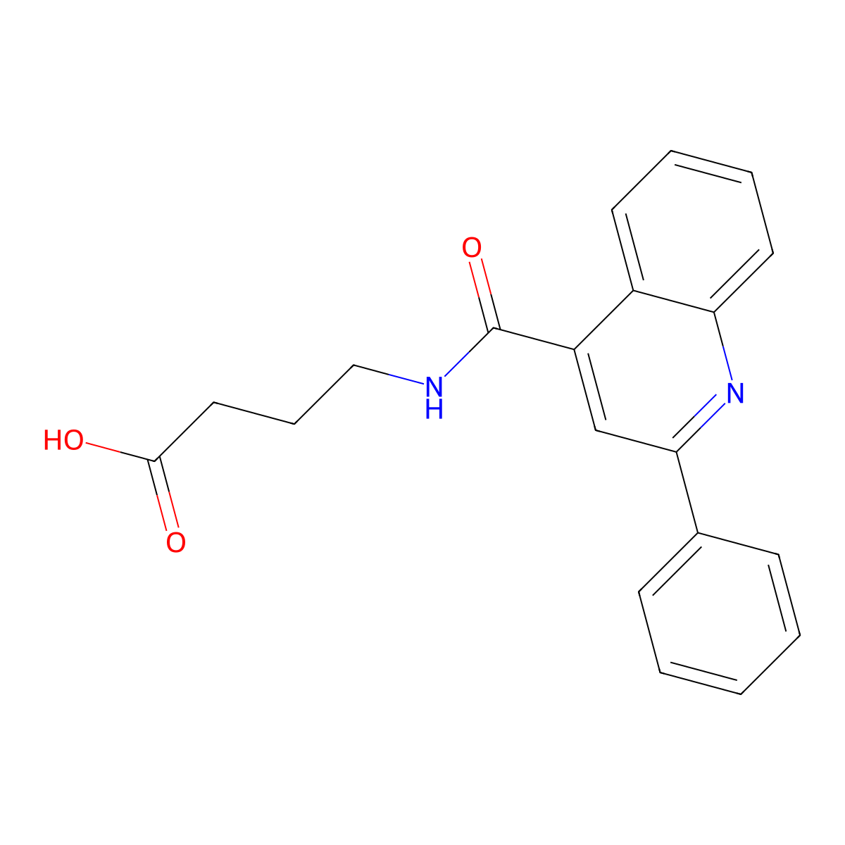 4-{[(2-Phenylquinolin-4-yl)carbonyl]amino}butanoic acid molecular structure, CAS 1219587-28-6