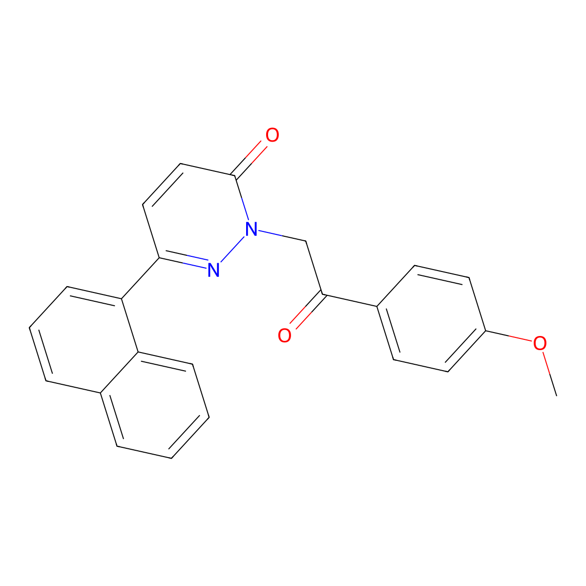 2-[2-(4-methoxyphenyl)-2-oxoethyl]-6-(naphthalen-1-yl)pyridazin-3(2H)-one molecular structure, CAS 1219587-31-1
